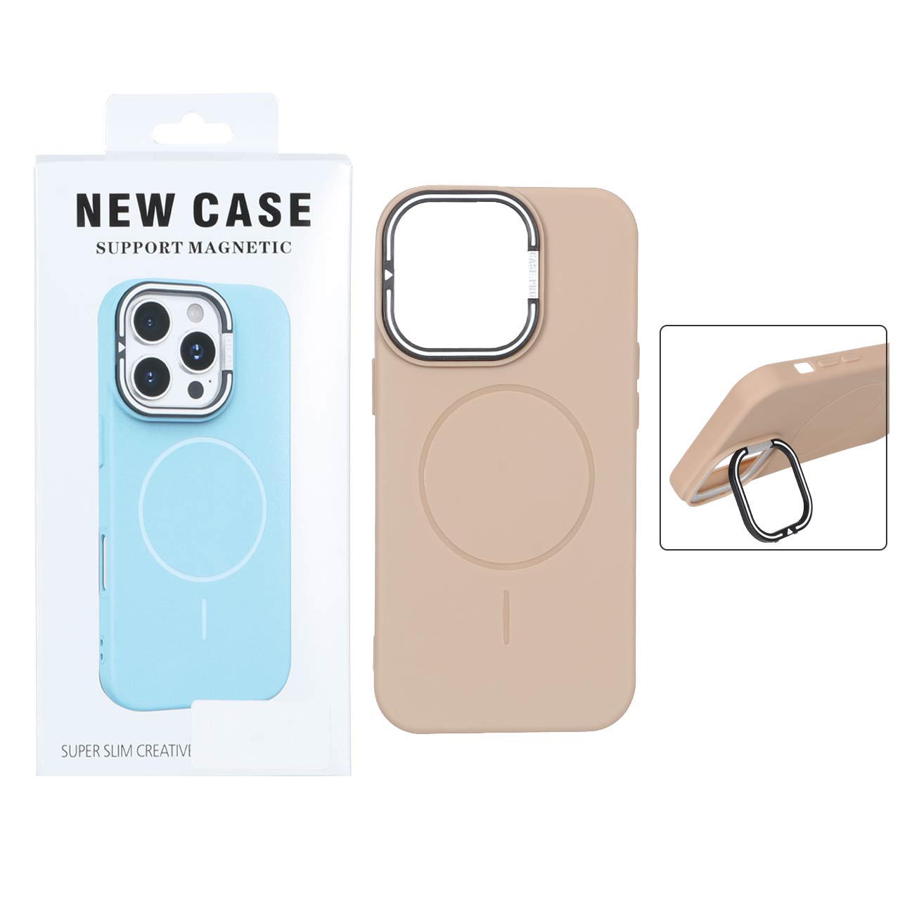 قاب طرح Case Pro دور لنز خطی استندشو MagSafe مناسب برای آیفون 13 پرو