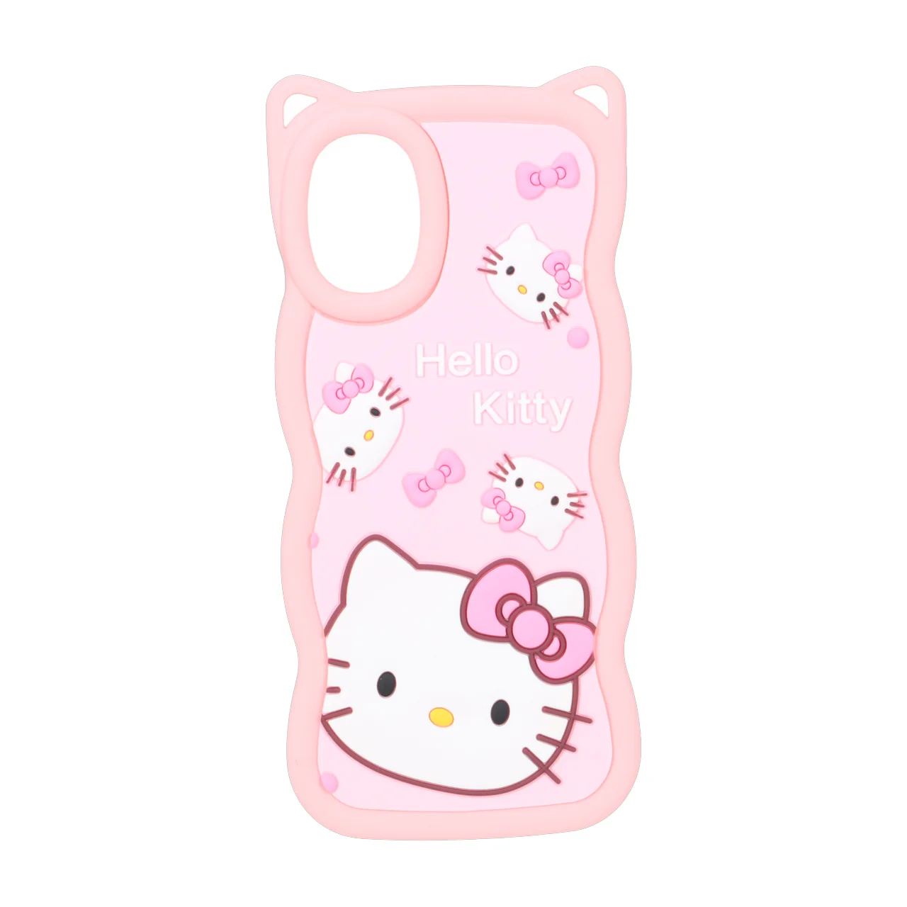 قاب طرح Hello Kitty کنگره‌ای گوش‌دار مناسب برای سامسونگ گلکسی A51 و M40s