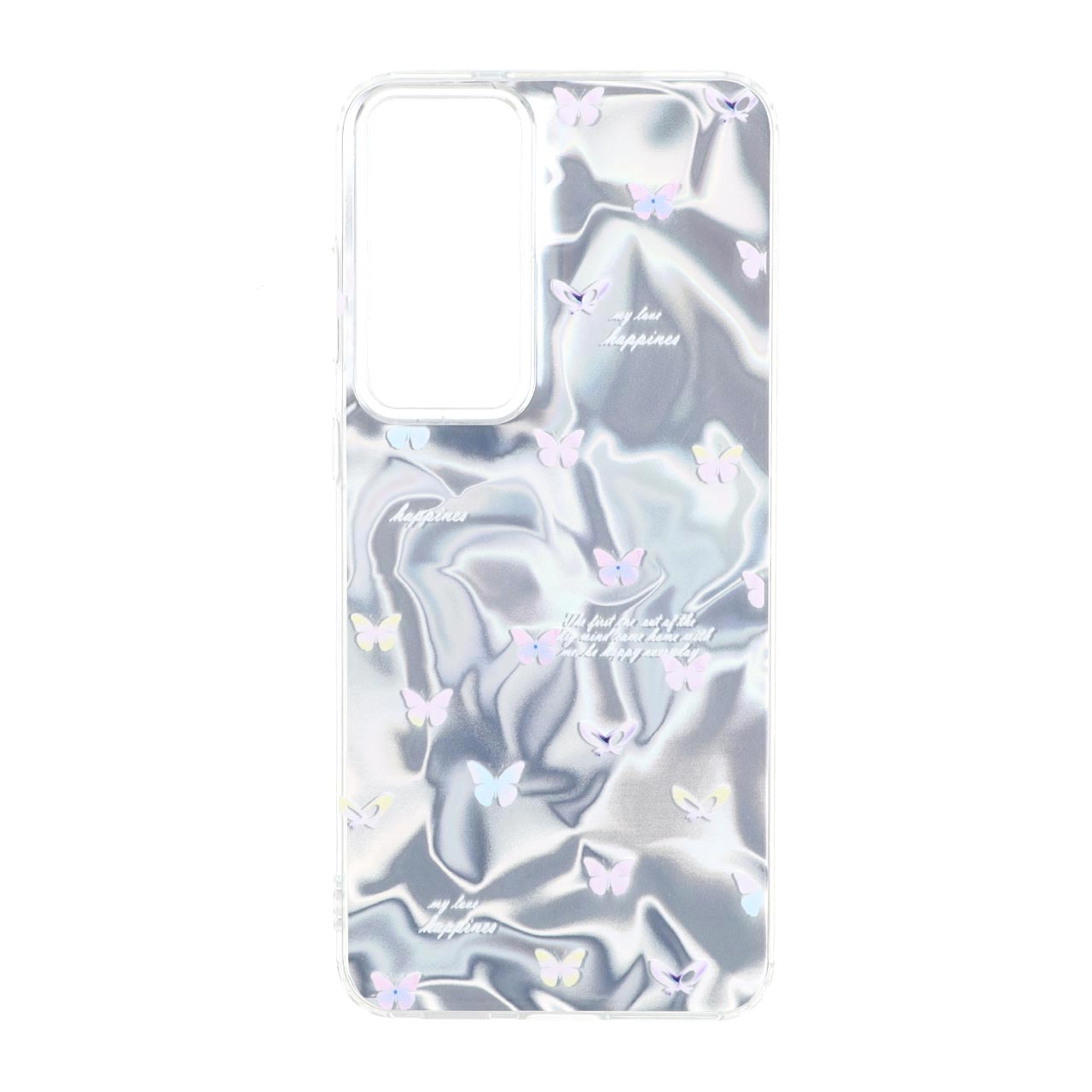 قاب طرح Silver Cloud دور ژله ای پروانه ای مناسب برای سامسونگ گلکسی S25 FE