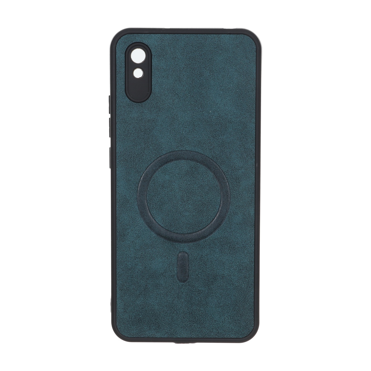 قاب چرمی طرح مگ سیف محافظ لنزدار Xiaomi Redmi 9A / Redmi 9A Sport / Redmi 9AT - سبز