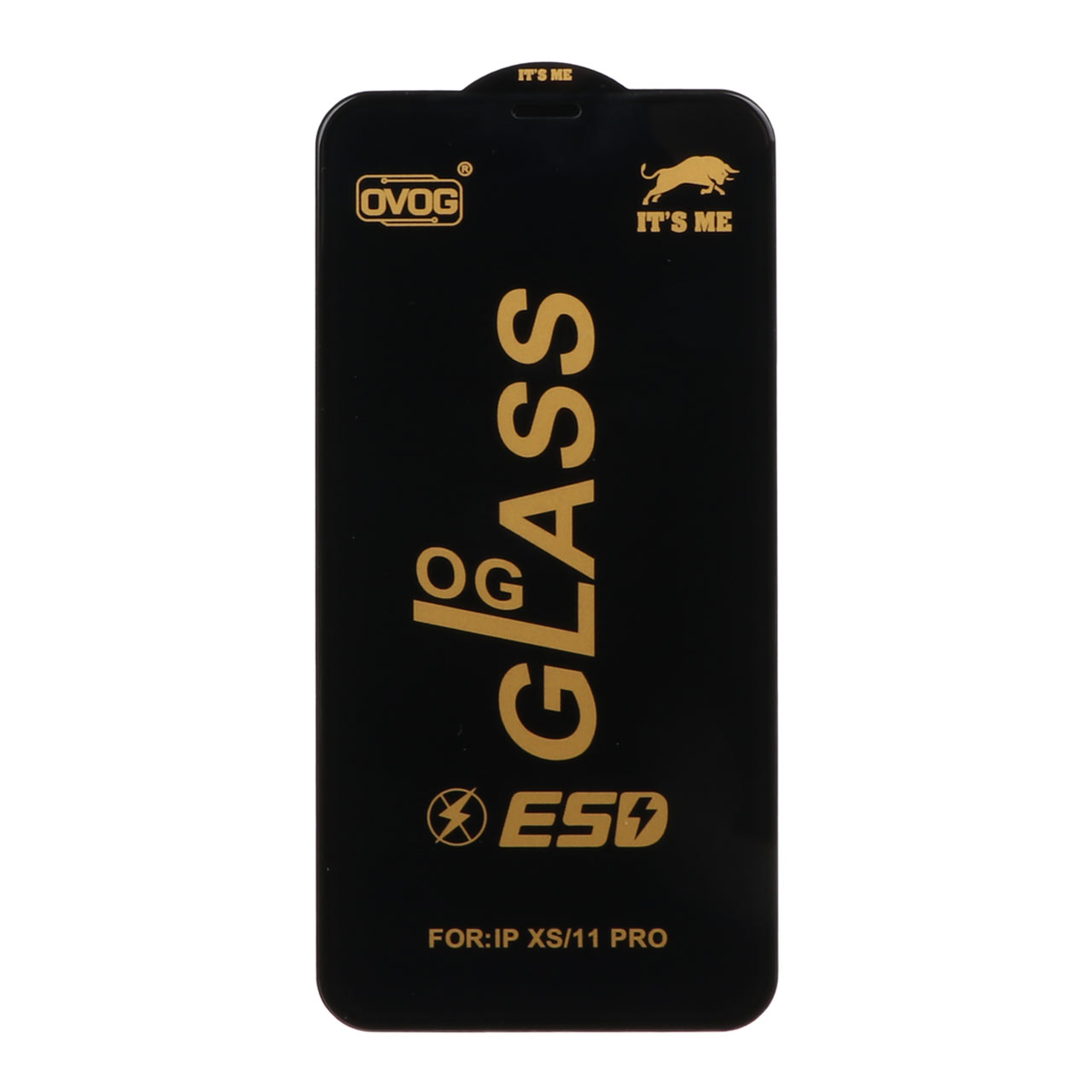 محافظ صفحه نمایش شیشه ای فول کاور OG ESD OVOG مناسب برای آیفون X، آیفون XS و آیفون 11 پرو