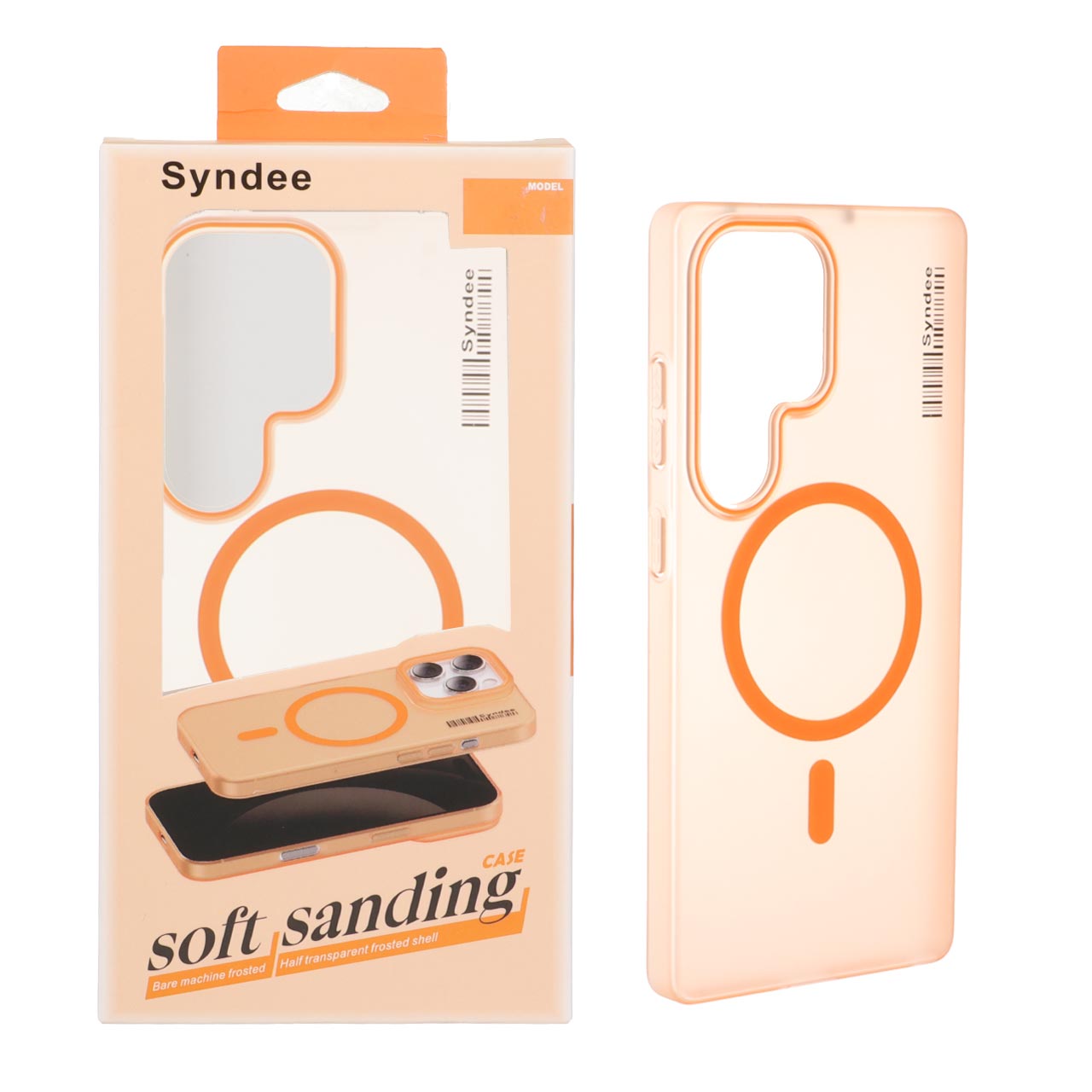 قاب اورجینال Syndee پشت مات MagSafe مدل Samsung Galaxy S25 Ultra - نارنجی (پک دار )