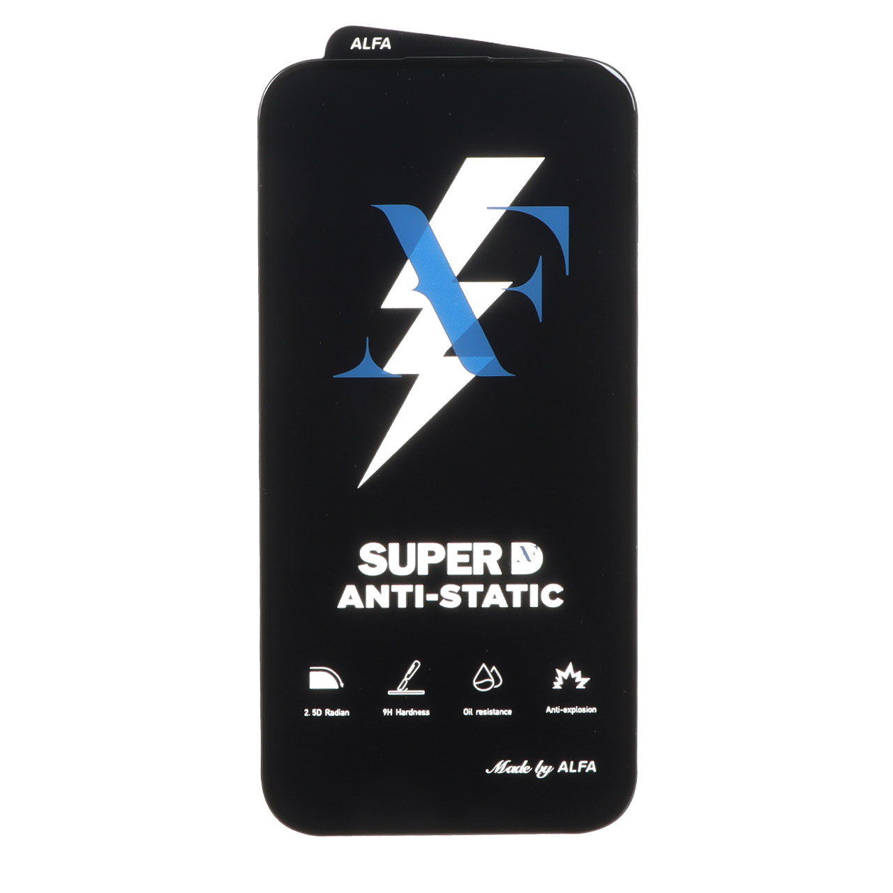 محافظ صفحه نمایش شیشه ای Super D Anti Static آلفا مناسب برای آیفون 16 / آیفون 15 / آیفون 14 پرو