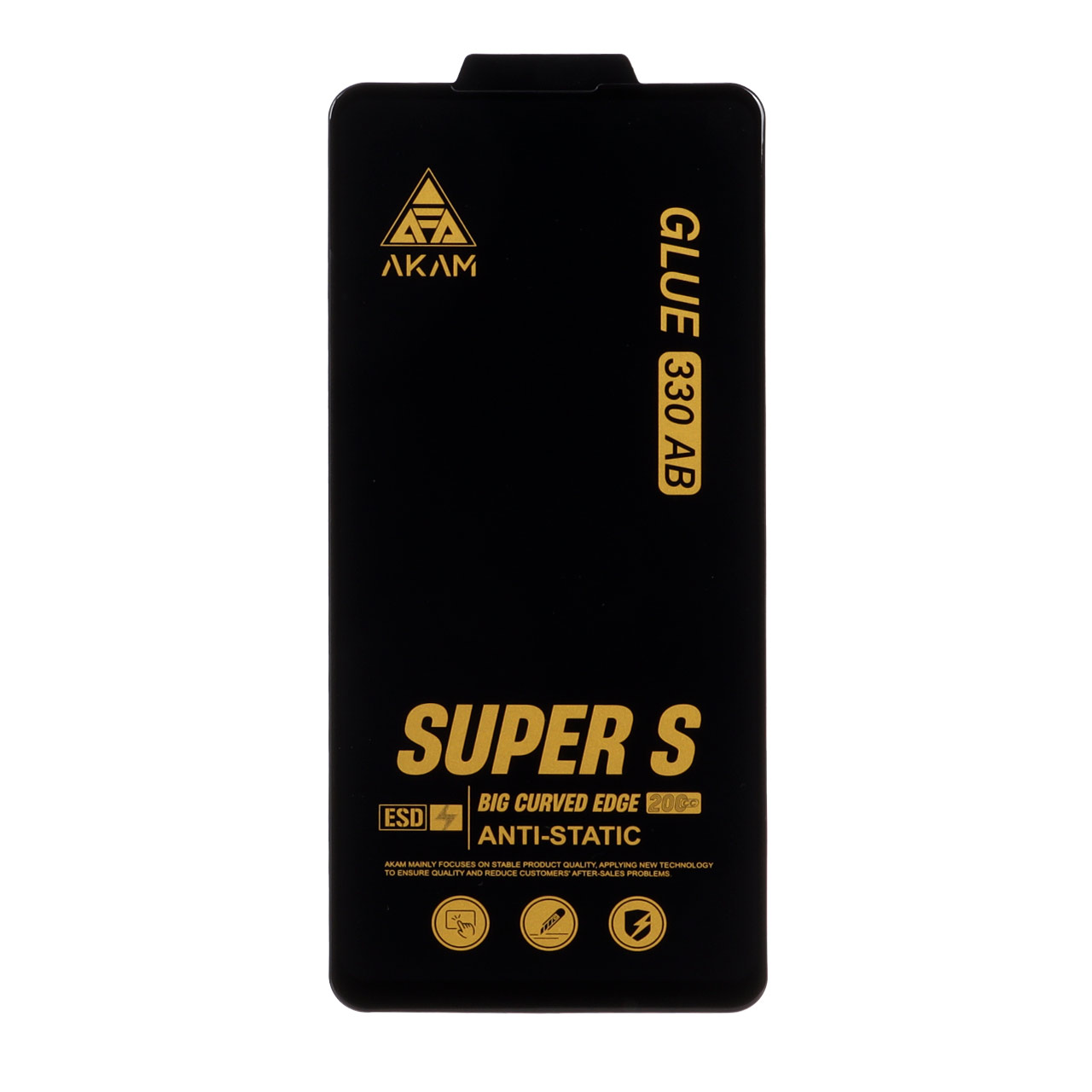 محافظ صفحه نمایش شیشه ای فول کاور AKAM مدل Super S با چسب 330 مناسب برای سامسونگ A21s, F52 و شیائومی پوکو X3 GT, F4 GT, ردمی نوت 10 پرو 5G