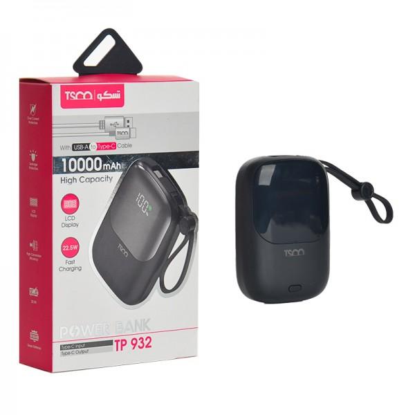 پاوربانک تسکو (TSCO) مدل TP 932 ظرفیت 10000mAh + دو کابل همراه