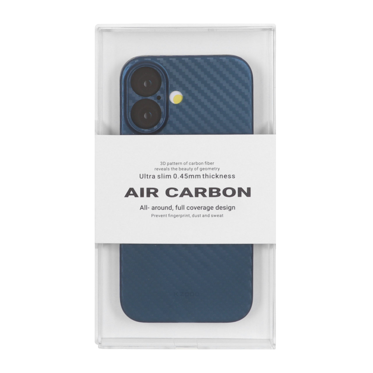 قاب محافظ لنزدار Apple iPhone 16 Original KZDoo Air Carbon - سرمه ای