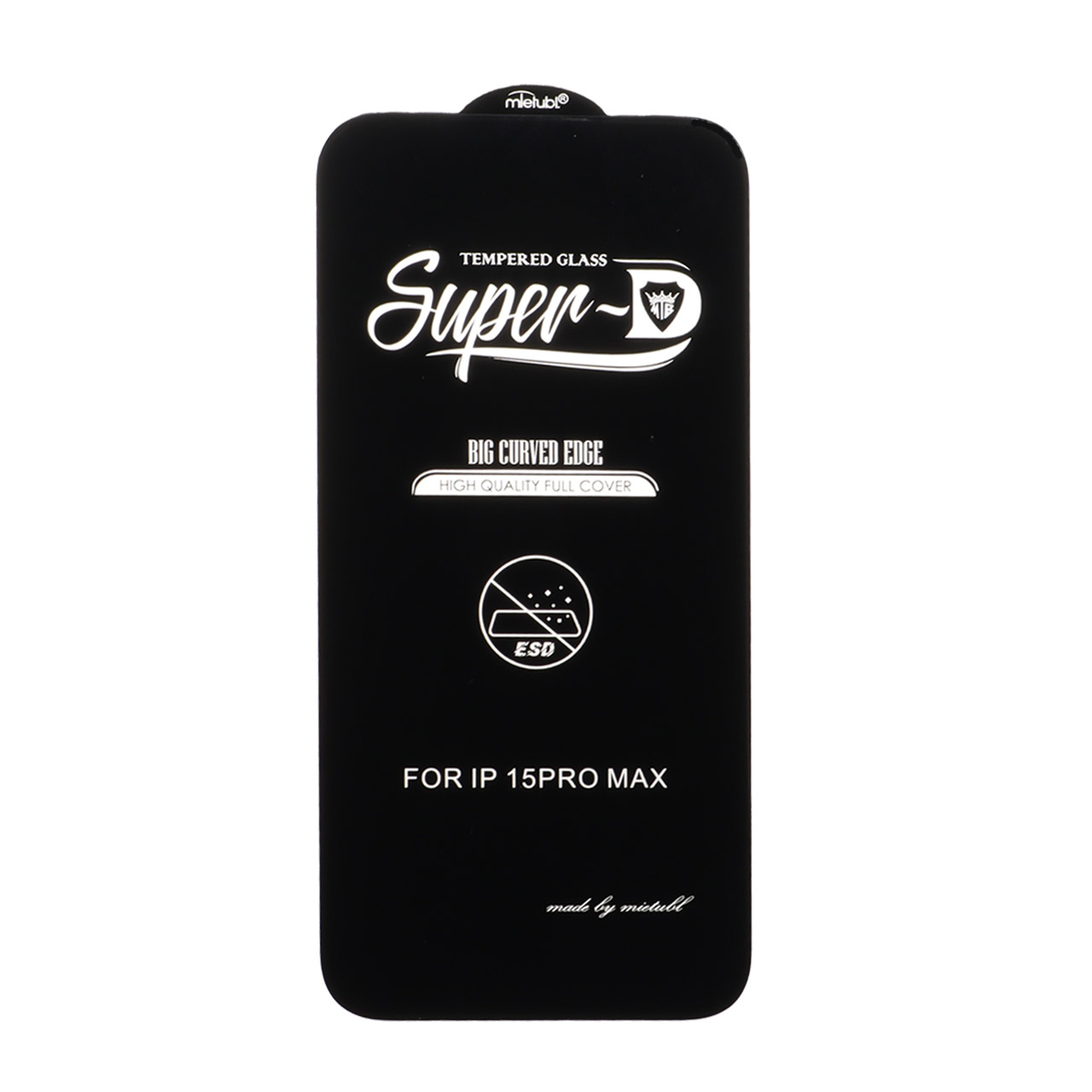 محافظ صفحه نمایش شیشه ای فول کاور Super D میتوبل مناسب برای آیفون 15 پرو مکس