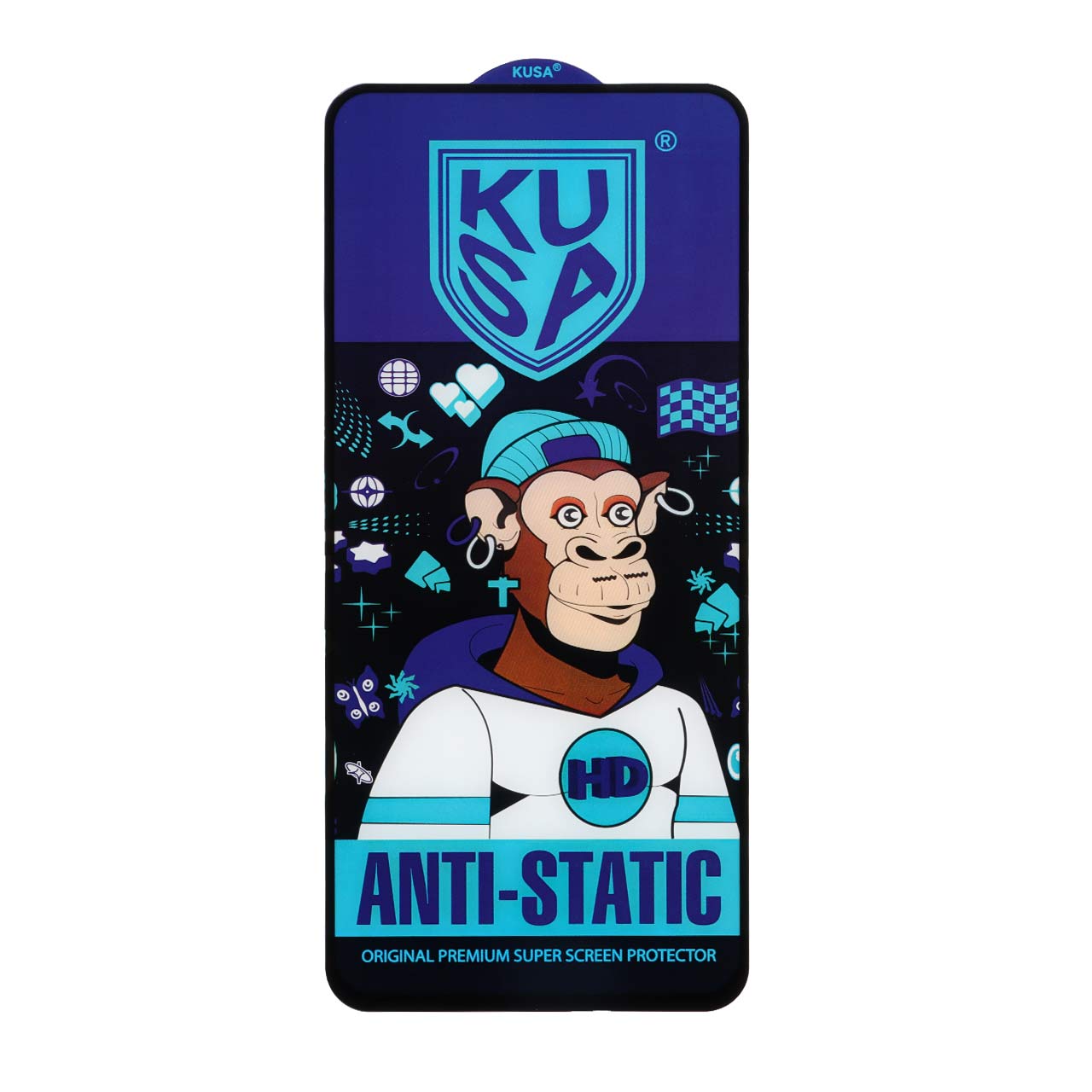 محافظ صفحه نمایش شیشه ای فول کاور Kusa مدل Anti Static مناسب برای Samsung Galaxy A11 / M11 و Xiaomi Mi 12 Lite / Mi 11 Lite / Redmi Note 9 - رنگ مشکی