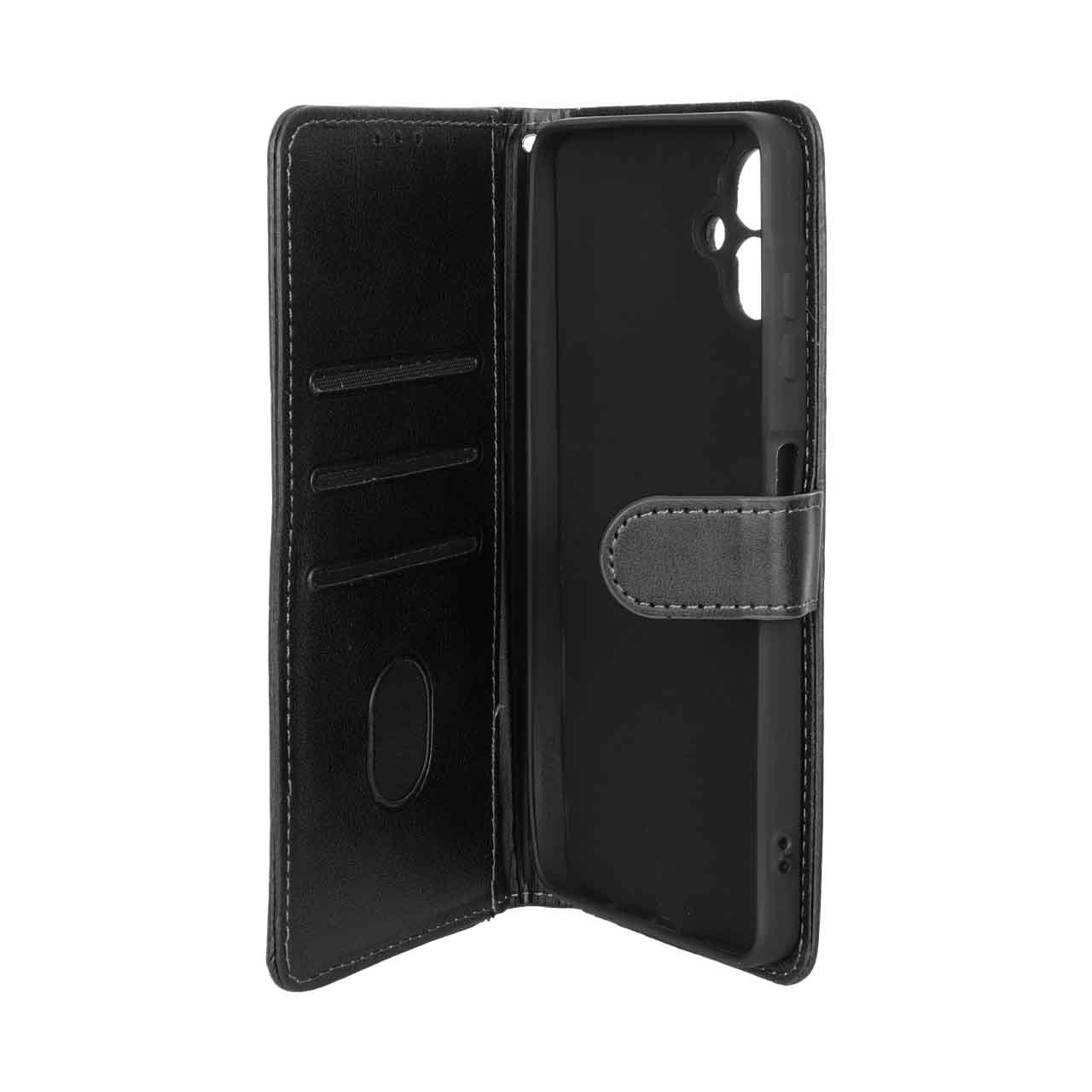 کیف کلاسوری مگنتی Crystal داخل مخمل مناسب برای سامسونگ گلکسی A06 مشکی