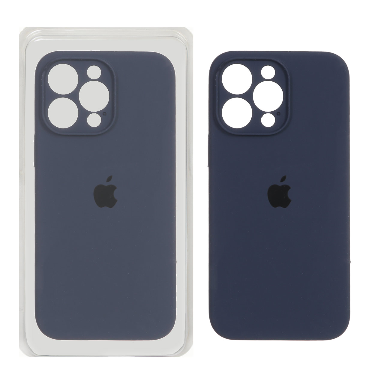 قاب سیلیکونی پاک کنی محافظ لنزدار اورجینال Apple iPhone 14 Pro Max - سرمه ای تیره ( پک اصلی)