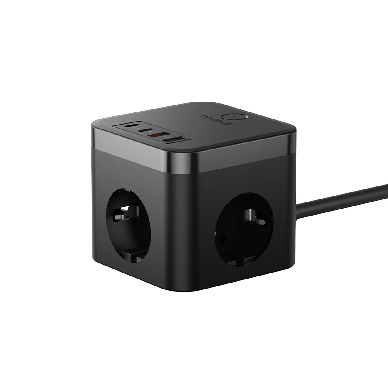 چند راهی برق 3 خانه Baseus مدل Power Combo Cube Power Strip BSPS-3E - مشکی