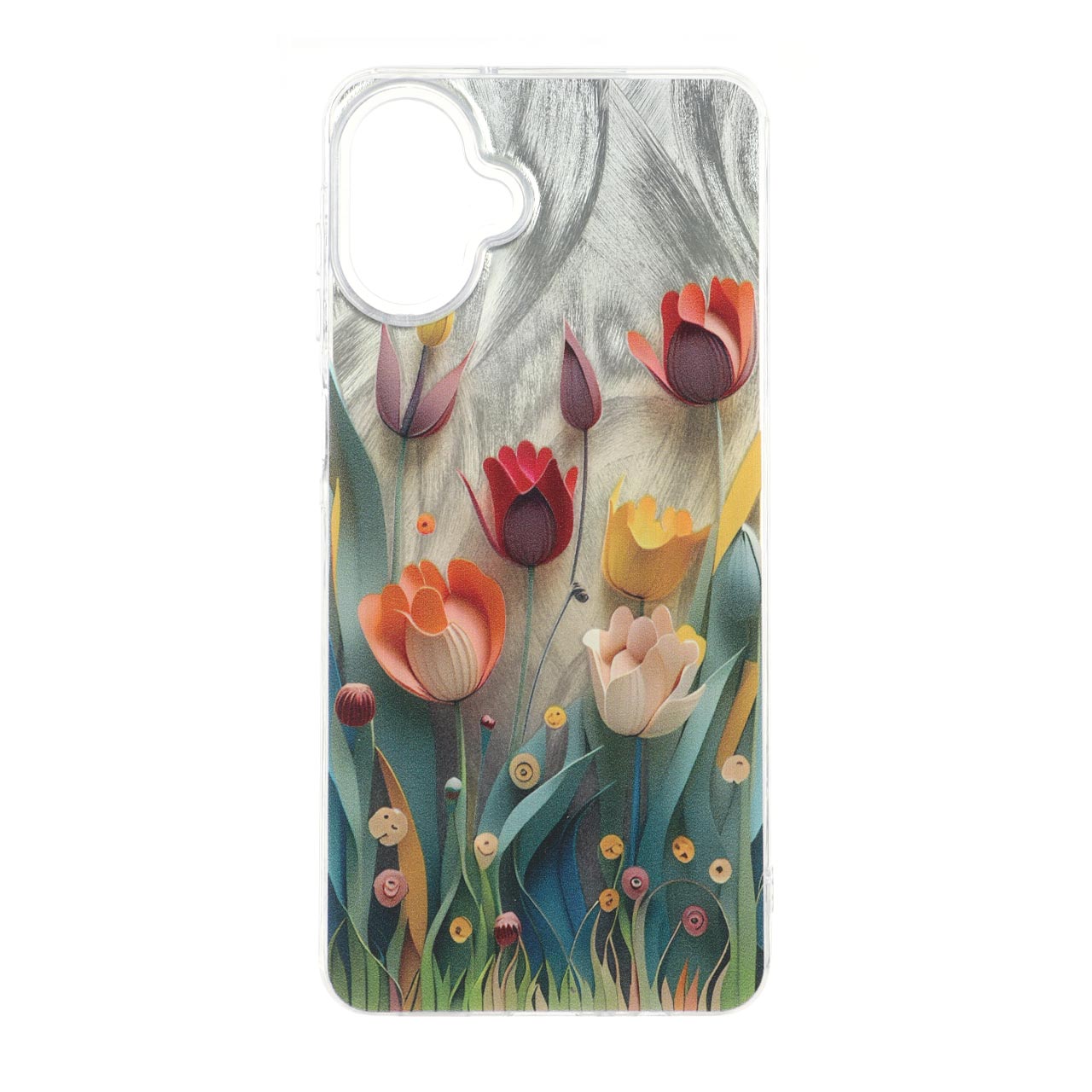 قاب اطلسی Flower دور شفاف طرح 113 مناسب برای سامسونگ گلکسی A07