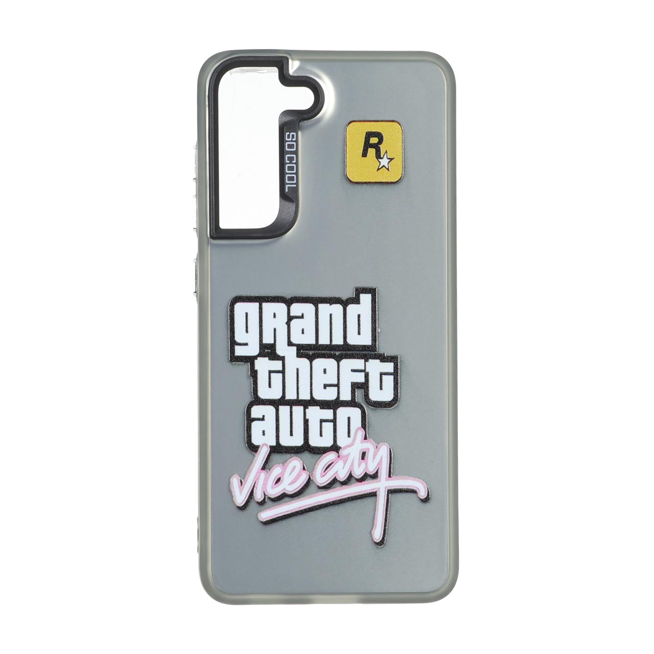 قاب طرح Grand Theft Auto Vice City (GTA Vice City) با محافظ لنز و دکمه‌های کروم SO COOL مناسب برای سامسونگ گلکسی S21 FE