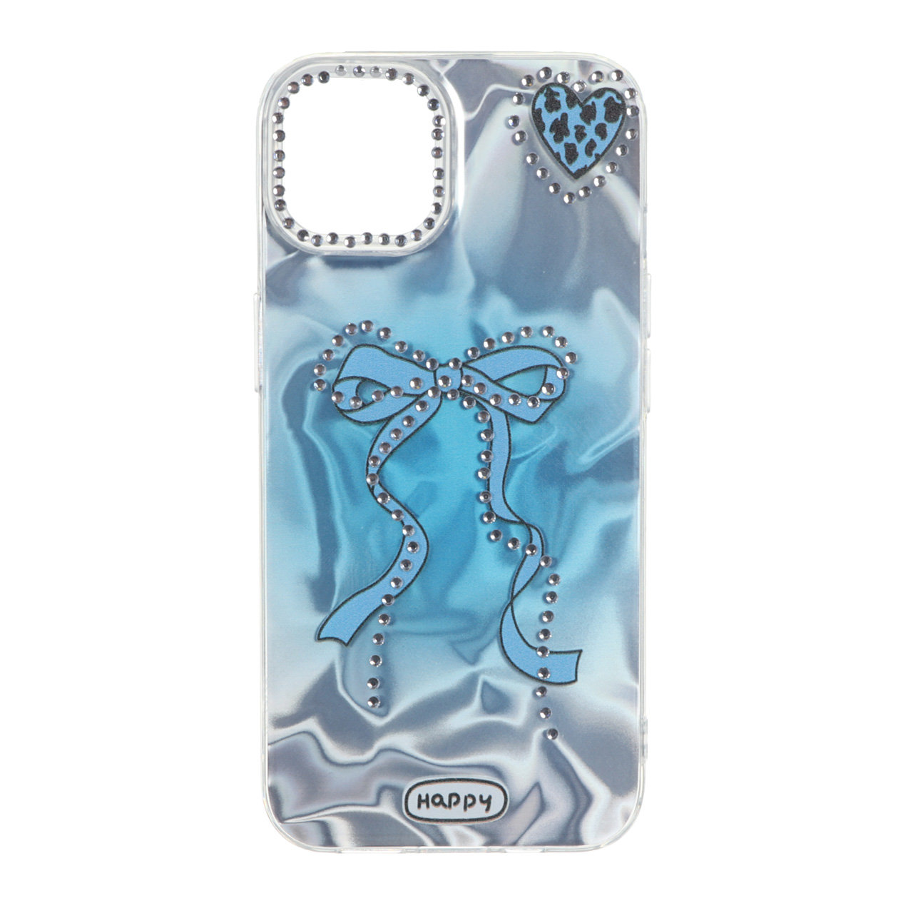 قاب Silver Cloud پاپیون نگین دار Apple iPhone 13 / iPhone 14 - آبی