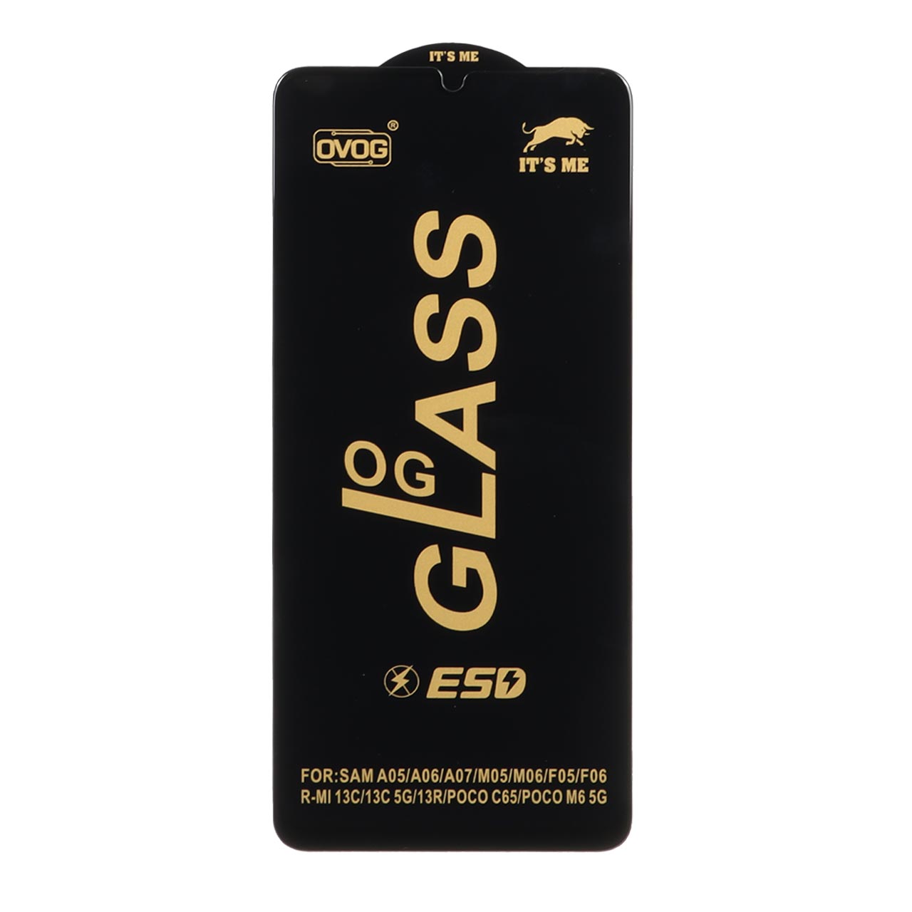 محافظ صفحه نمایش شیشه ای OG Full Cover ESD OVOG مناسب برای سامسونگ A07/A06/A05S و ریلمی C51/C53/Note 50