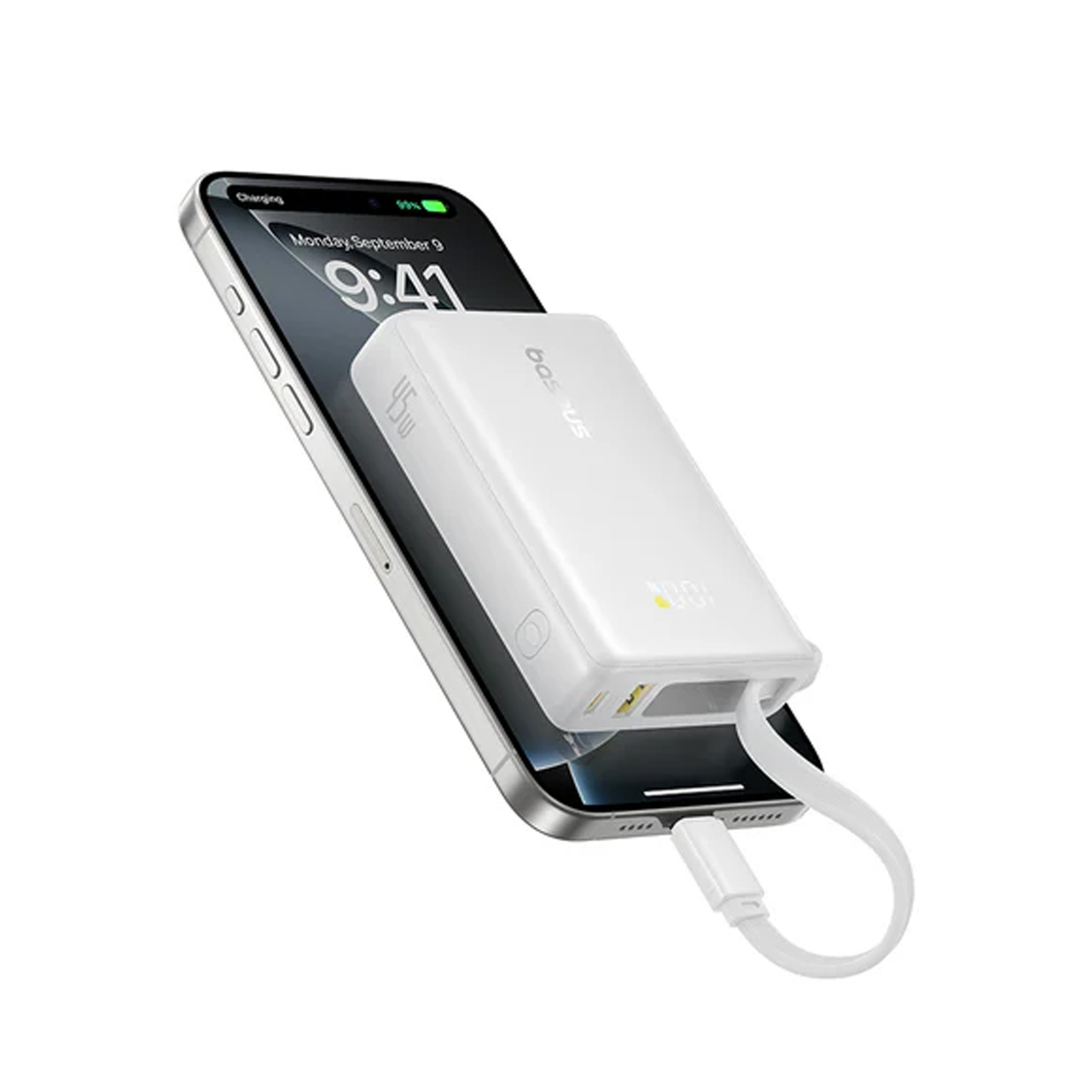 پاوربانک فست شارژ 45 وات Baseus مدل PicoGO PPPG-1W45C با ظرفیت 10000 میلی آمپر ساعت سفید