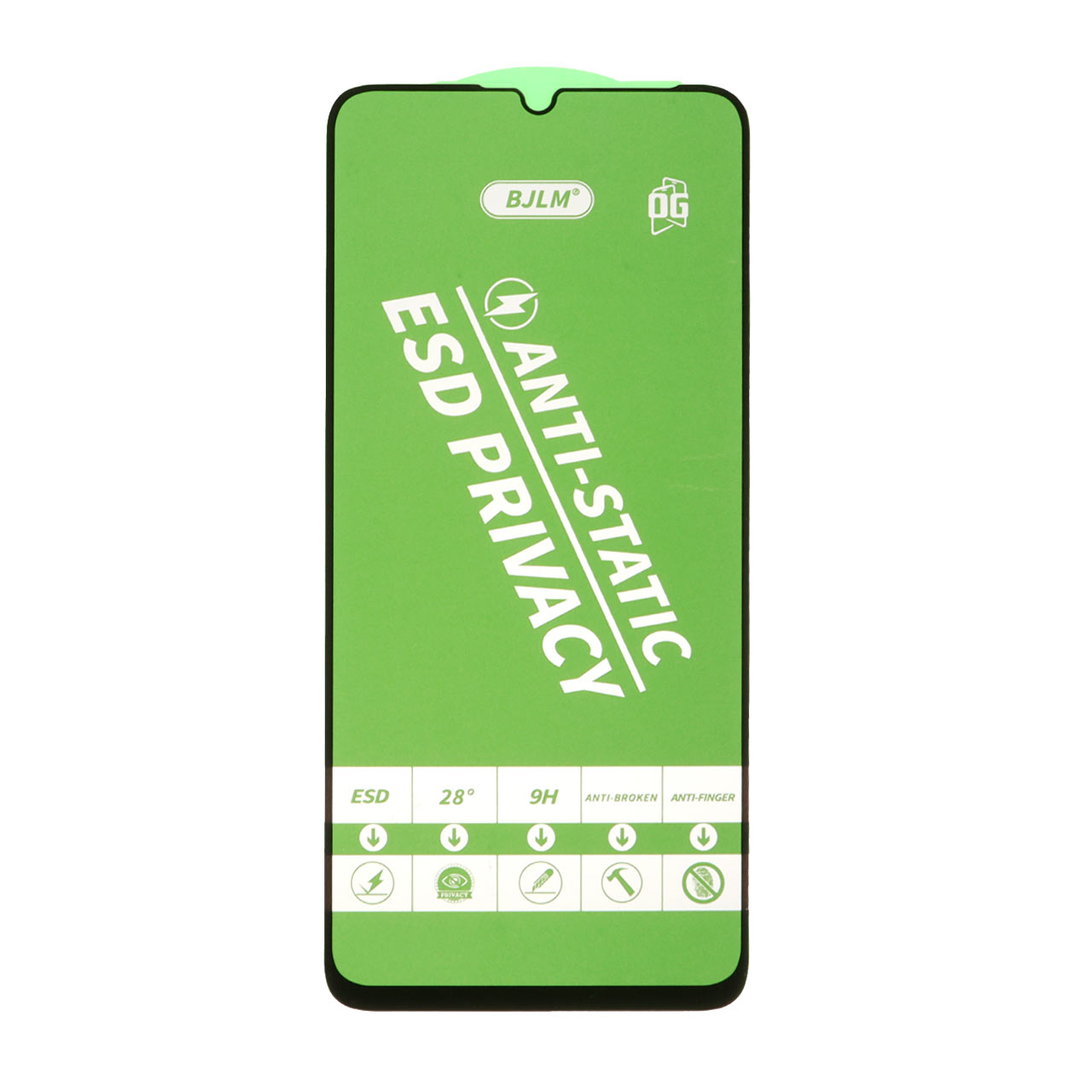 محافظ صفحه نمایش شیشه ای Full Cover OG - Privacy ANti Static مدل Samsung Galaxy A07 / A06 / A05 / Xiaomi Redmi 13C / Poco C65 / Poco M6 5G / Honor X7 / X7A / Realme C51 / Realme C53 (بدون پک)
