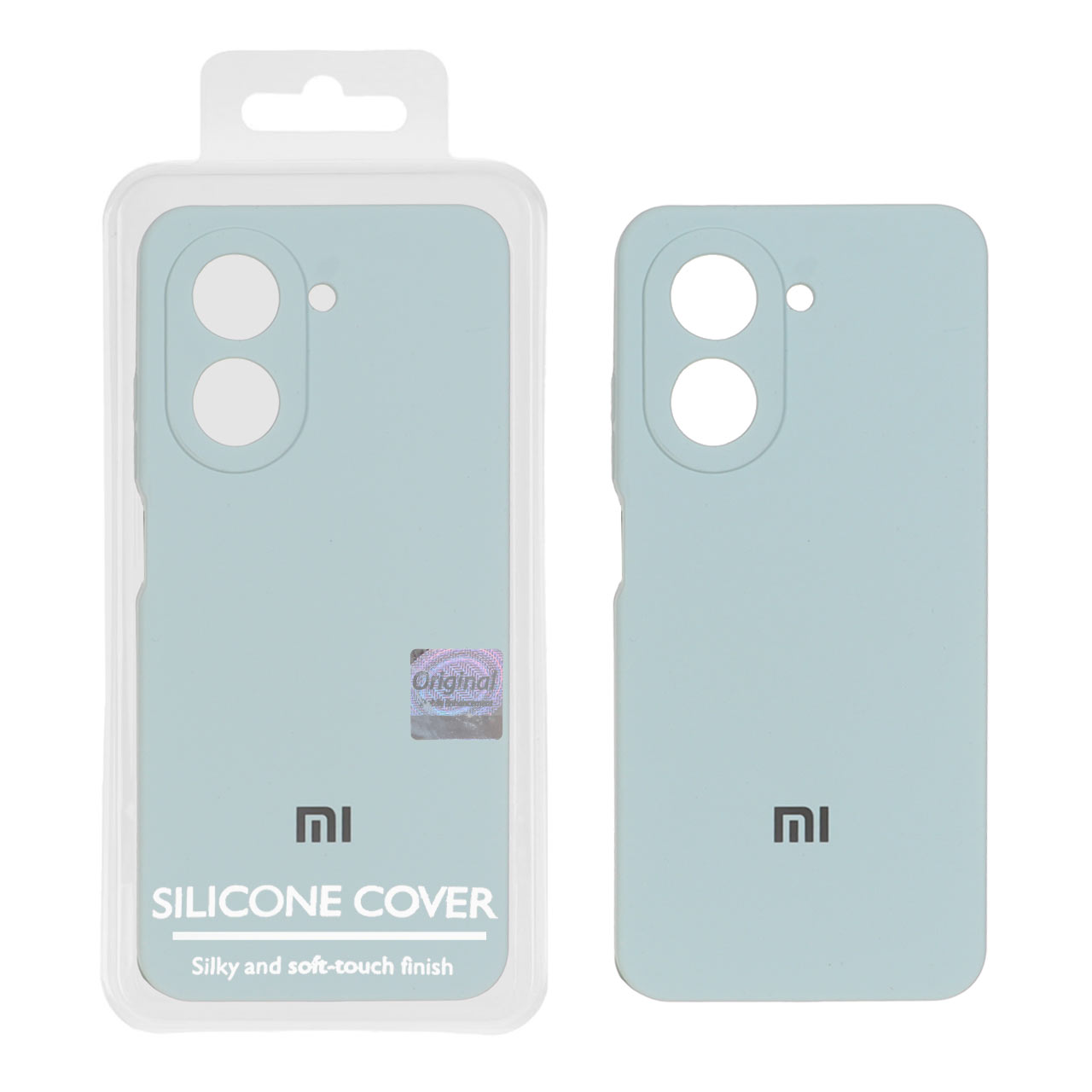 قاب سیلیکونی پاک کنی اورجینال Master Quality مدل Xiaomi Redmi A5 / Poco C71 - آبی کبریتی (پک دار)