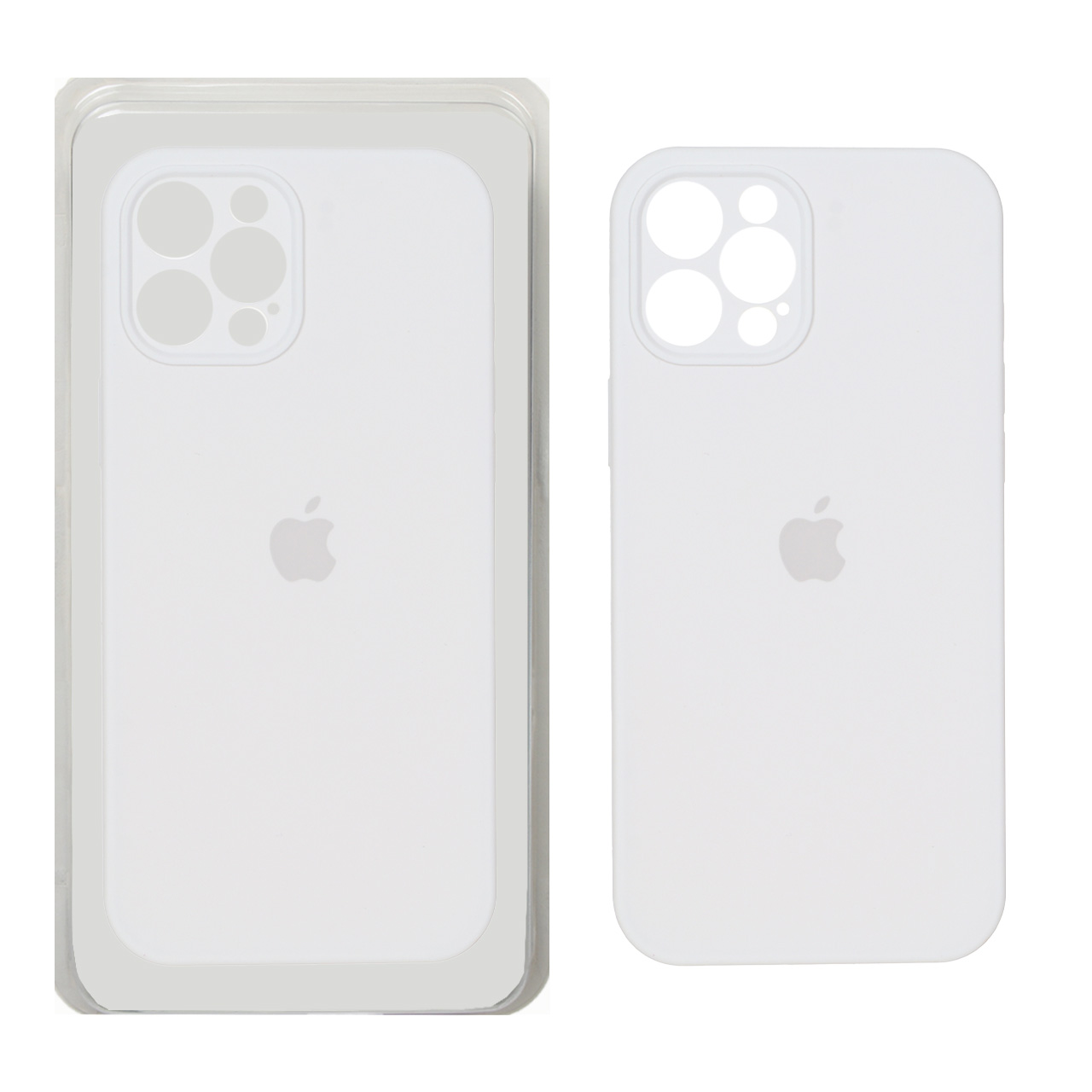 قاب سیلیکونی پاک کنی اورجینال ++A مدل Apple iPhone 12 Pro Max - سفید (پک دار)