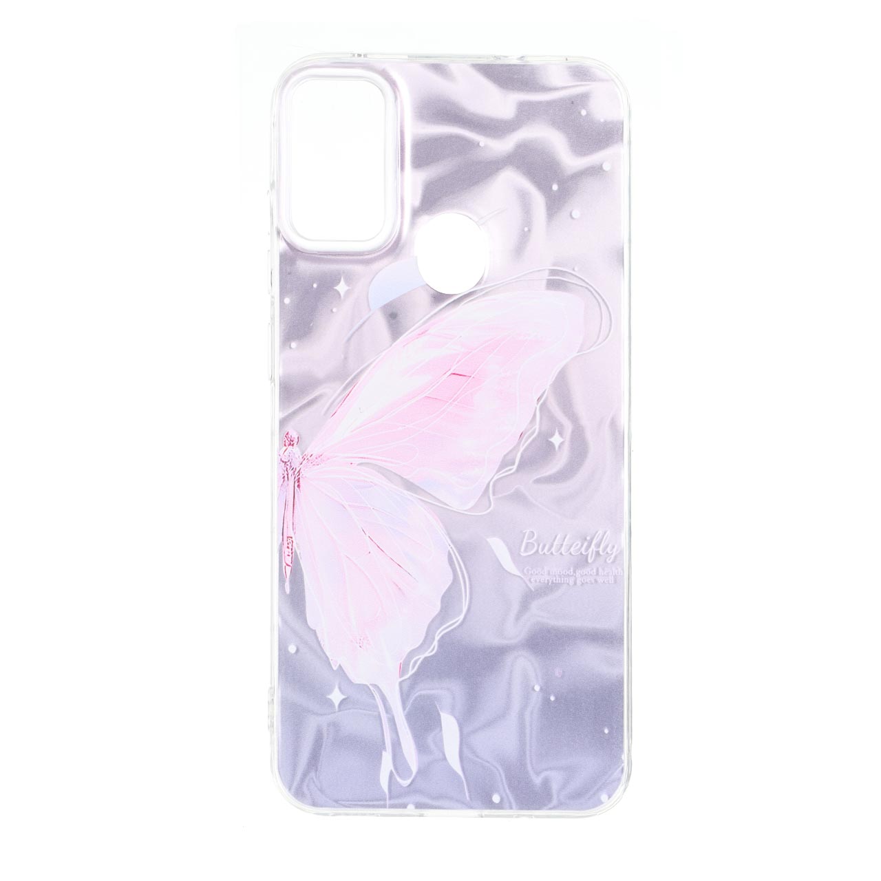 قاب طرح پروانه Silver Cloud دور ژله ای مناسب برای سامسونگ گلکسی A11 و M11