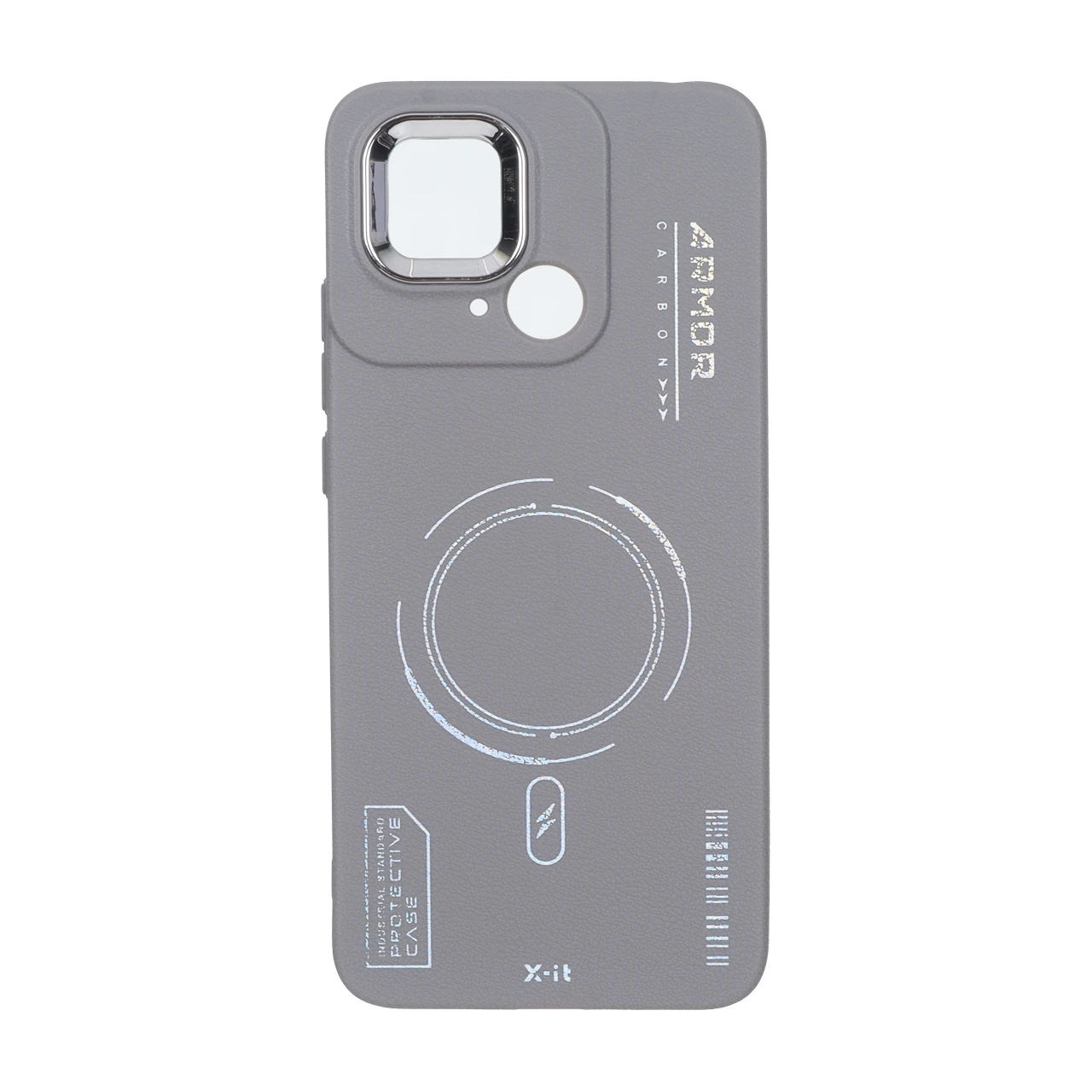 قاب Armor لنز متال Texture طرح مگ سیف مناسب برای شیائومی Redmi 10C، Redmi 10 Power و پوکو C40