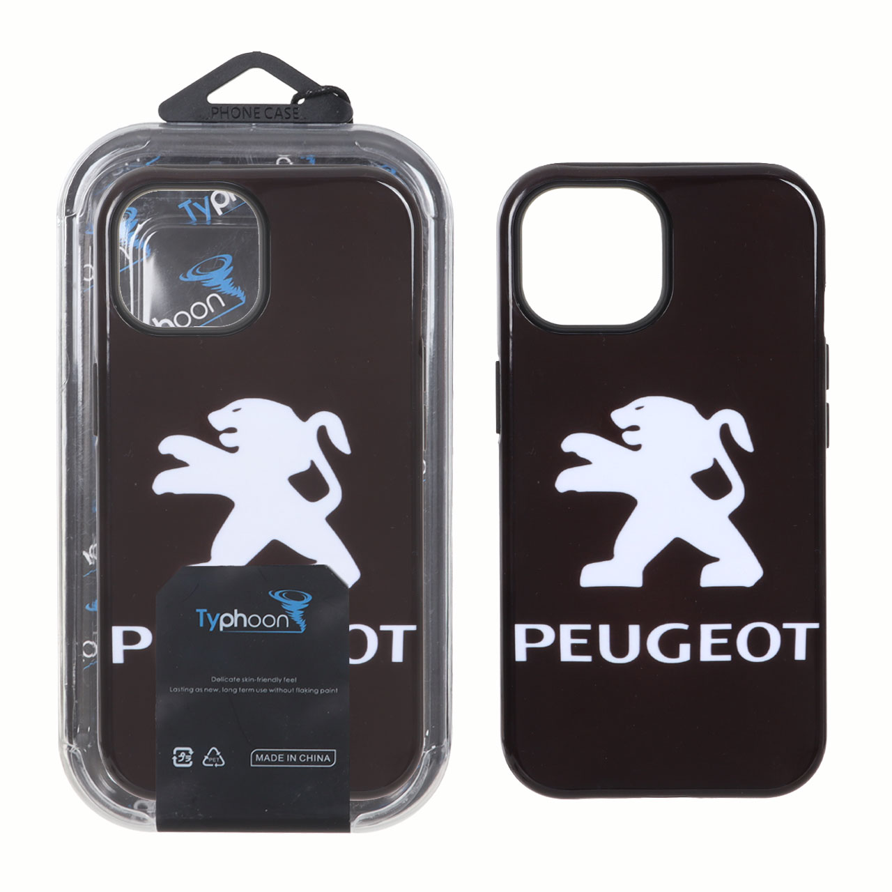 قاب Typhoon دو لایه طرح Peugeot مناسب برای آیفون 15، آیفون 14 و آیفون 13
