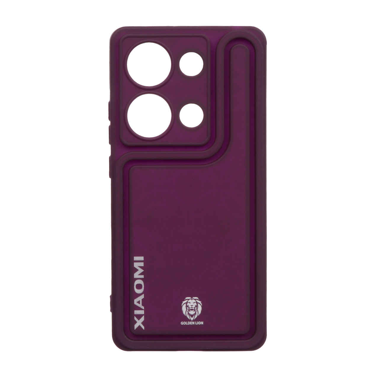 قاب Solid Case منحنی Golden Lion مدل Xiaomi Redmi Note 14S / Note 13 Pro 4G / M6 Pro 4G- بنفش تیره