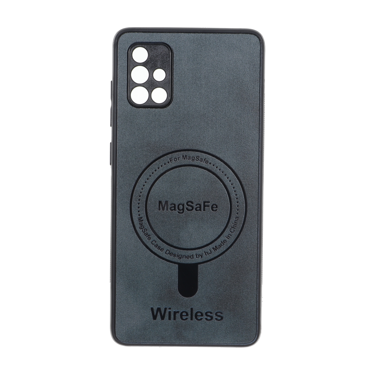 قاب Wireless طرح مگ سیف محافظ لنز برجسته سبز تیره مناسب برای سامسونگ گلکسی A71