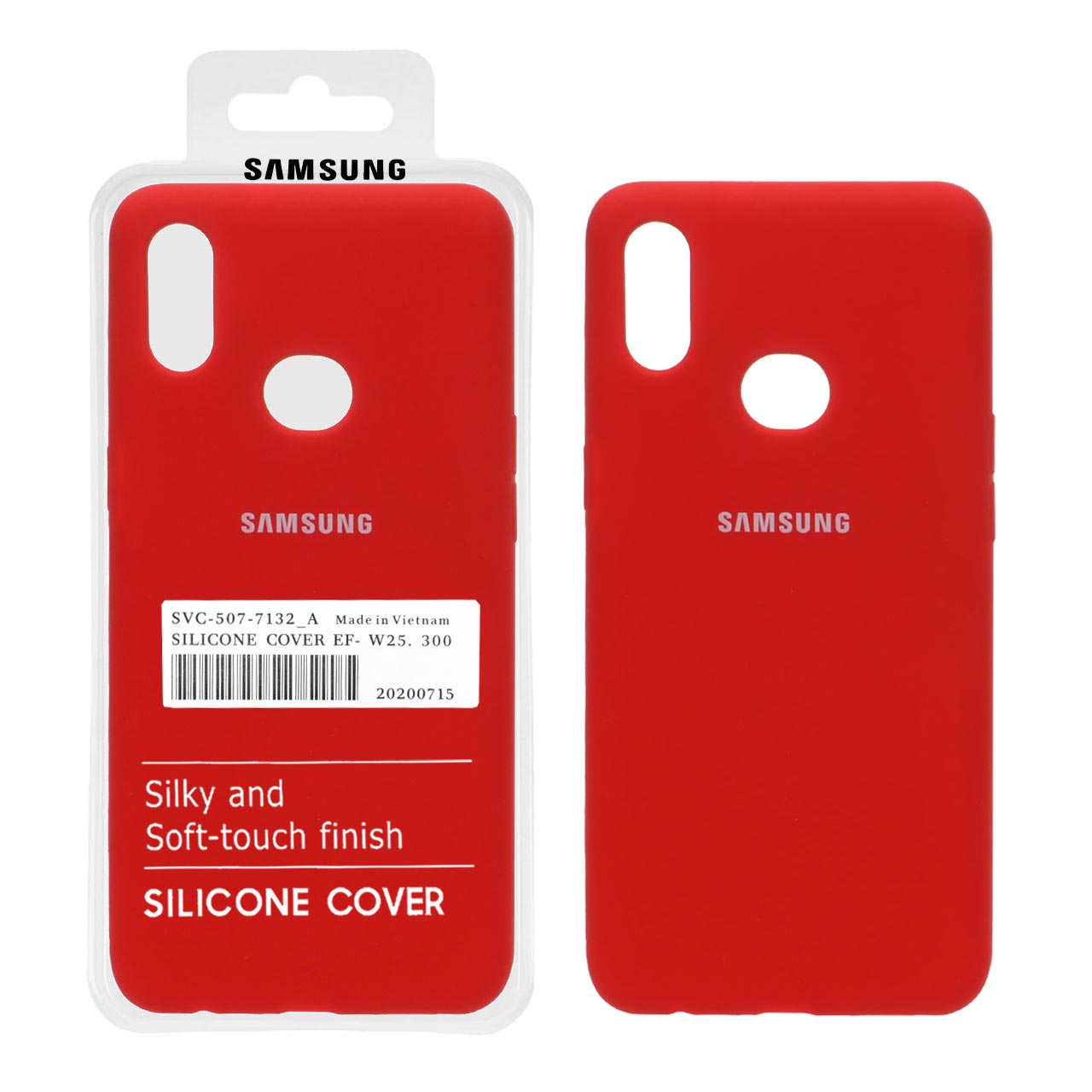 قاب سیلیکونی پاک کنی اورجینال درجه یک Samsung A10S - قرمز (پک دار)