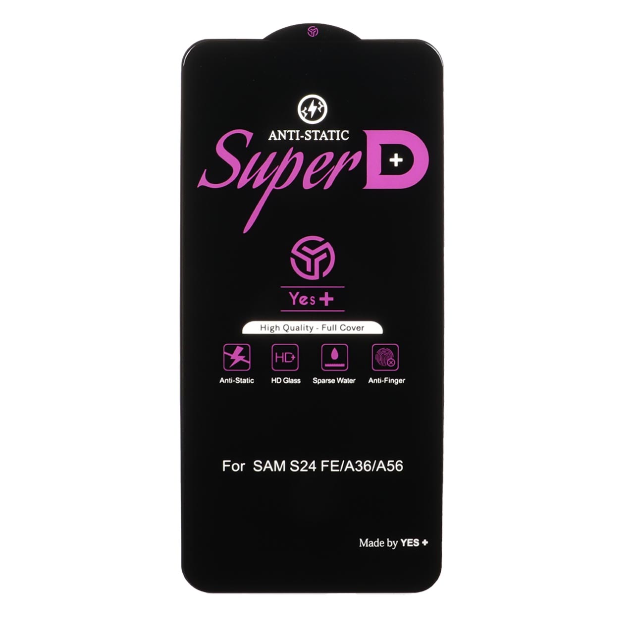 محافظ صفحه نمایش شیشه ای Super D Anti Static Yes Plus مدل Samsung Galaxy S25 FE / S24 FE / A57 / A37 / A56 / A36