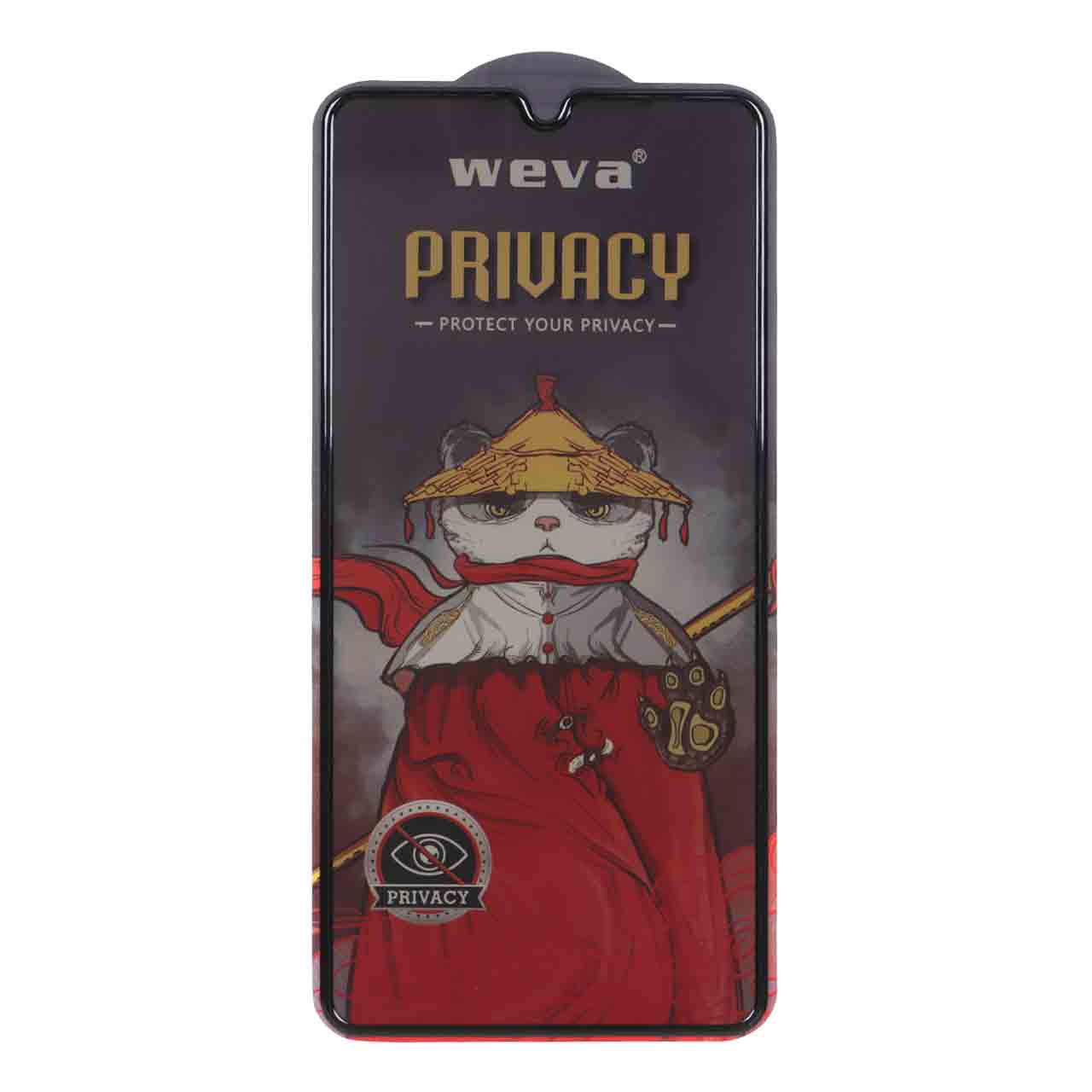 محافظ صفحه نمایش شیشه ای ایربگ دار Full Cover Privacy Weva مدل Samsung Galaxy A31 / A32 4G / A33 5G / A22 4G / F22 4G / M22 / M32 4G