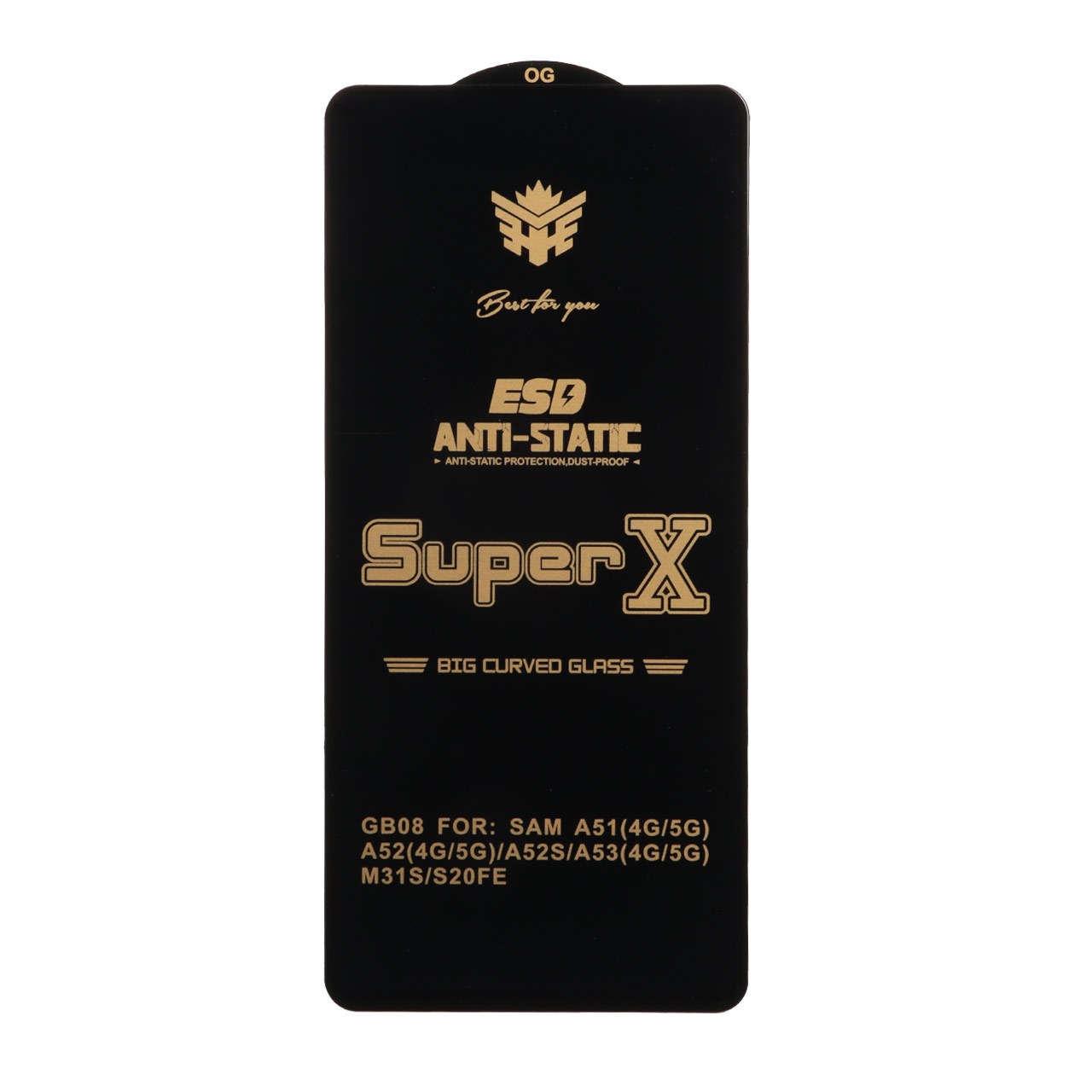 محافظ صفحه نمایش آنتی استاتیک Full Cover Super X مناسب برای سامسونگ A51 / A52 / A52S / A53 / S20 FE / M31S