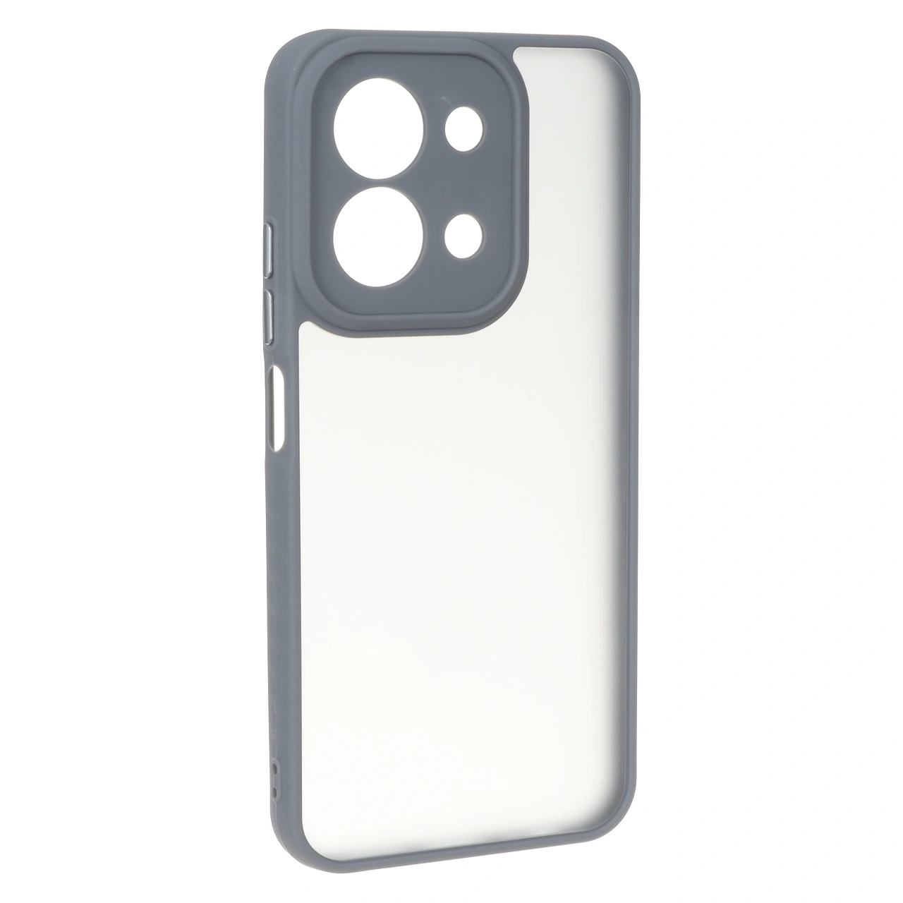 قاب مات لنز برجسته دور هاشور Xiaomi Redmi 15C / Poco C85 - خاکستری