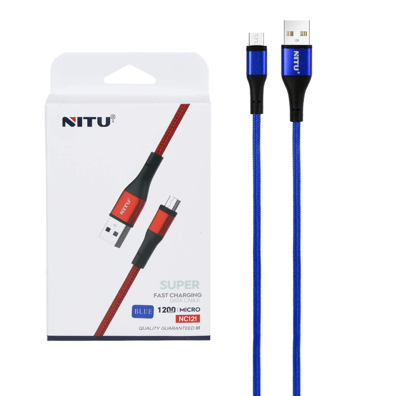 کابل شارژ فست اندروید NITU مدل NC121 آبی