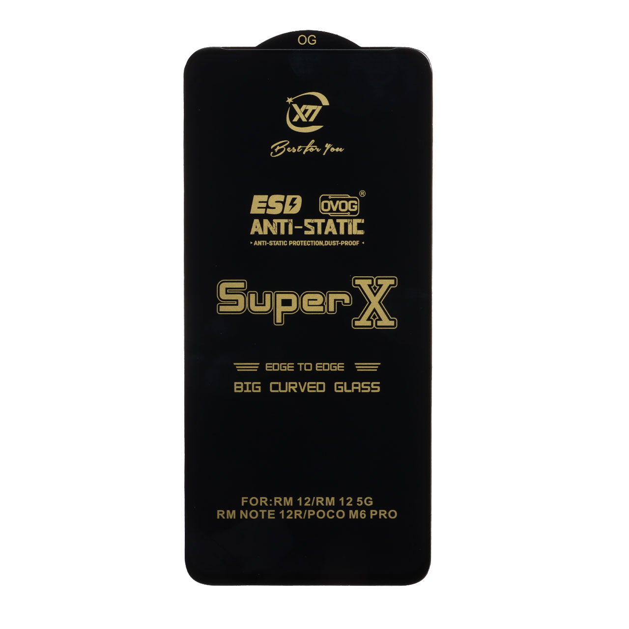 محافظ صفحه نمایش آنتی استاتیک Full Cover Super X مناسب برای شیائومی Redmi 12 / Redmi 13X / Redmi 13 4G / Poco M6 Pro 5G / Poco M6 4G