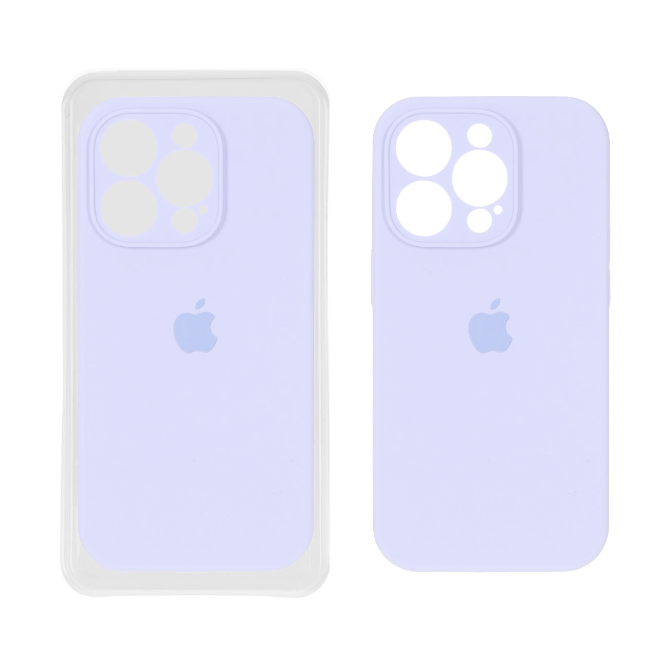 قاب سیلیکونی پاک کنی محافظ لنزدار اورجینال Apple iPhone 14 Pro - یاسی روشن (پک اصلی)