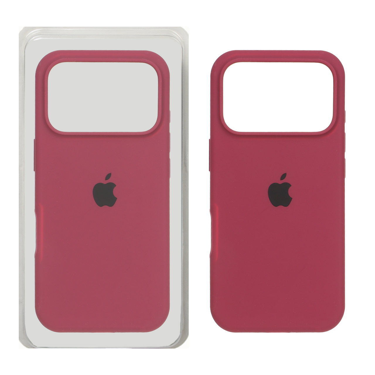 قاب سیلیکونی اورجینال Apple iPhone 17 Pro زرشکی (پک اصلی)