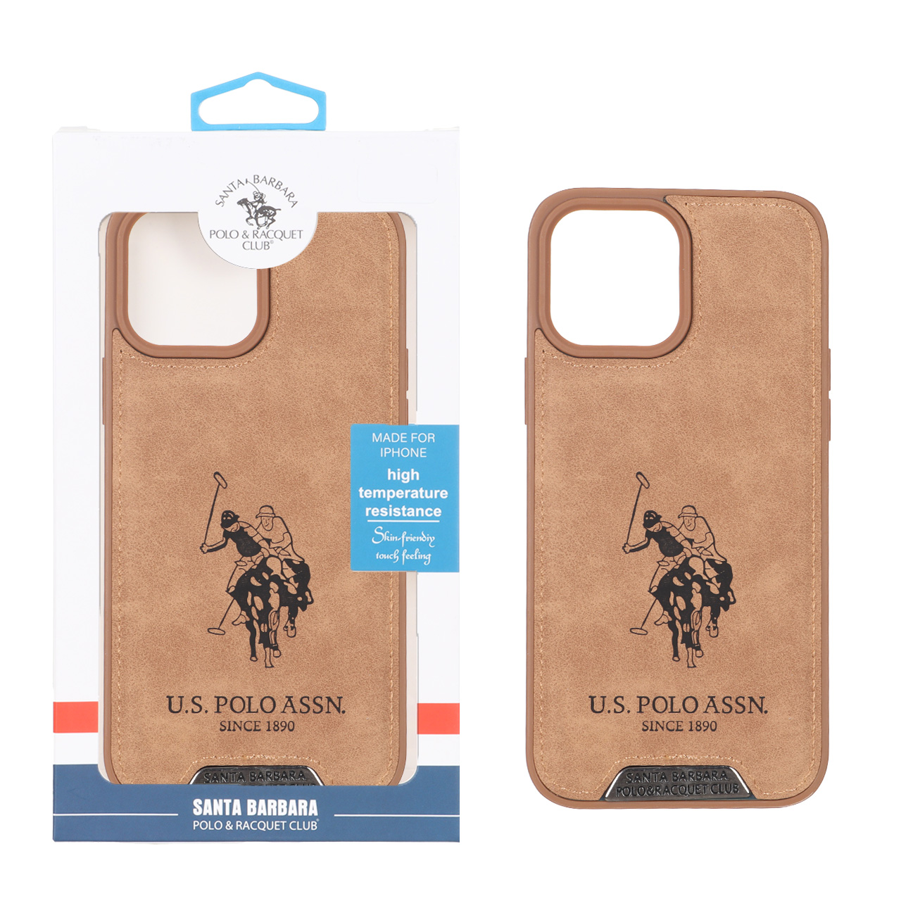 قاب طرح جیر US Polo Assn صحرایی مناسب برای آیفون ۱۳ پرو مکس