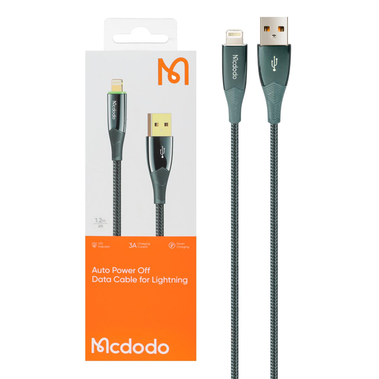 کابل شارژ فست 1.2 متری آیفون Mcdodo مدل CA-8062 - سبز