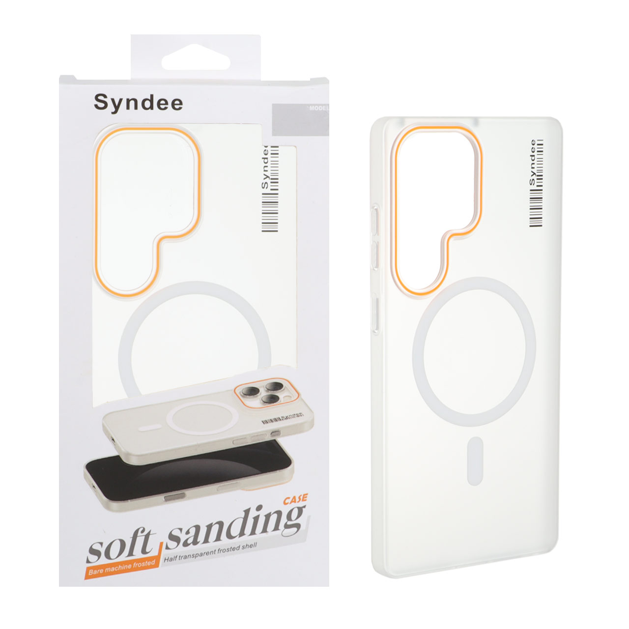 قاب اورجینال Syndee پشت مات MagSafe مدل Samsung Galaxy S25 Ultra - سفید (پک دار )