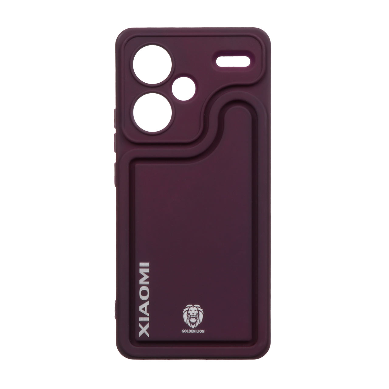قاب Solid Case منحنی Golden Lion مدل Xiaomi Redmi Note 13 Pro Plus - بنفش تیره