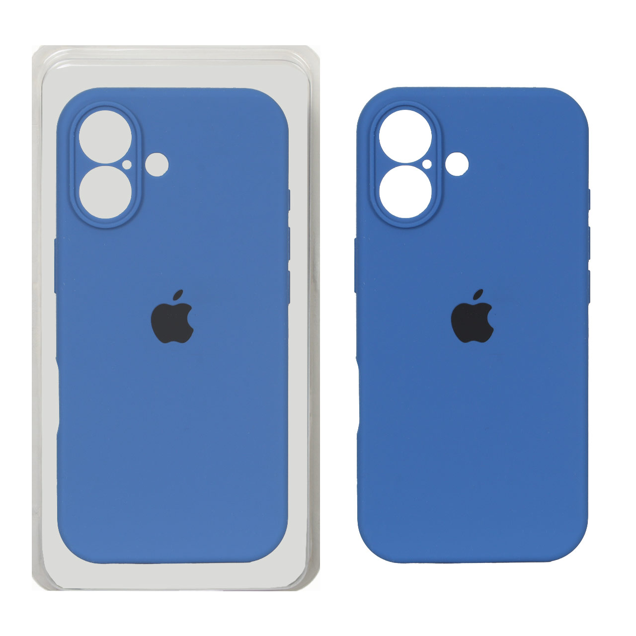قاب سیلیکونی محافظ لنزدار اورجینال Apple iPhone 17 آبی