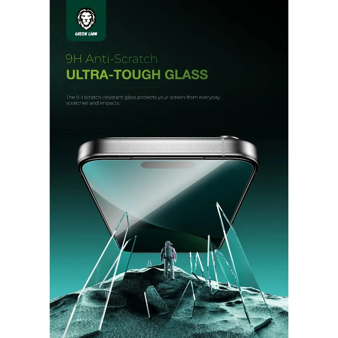 محافظ صفحه نمایش شیشه ای حریم شخصی Green Lion Picasso 3D با نصب آسان مناسب برای آیفون 17 پرو