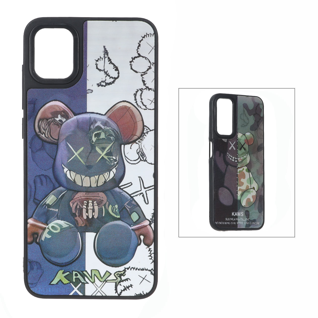 قاب طرح خرس KAWS هولوگرافیک سه بعدی مناسب برای سامسونگ گلکسی A04 و سامسونگ گلکسی M13 5G