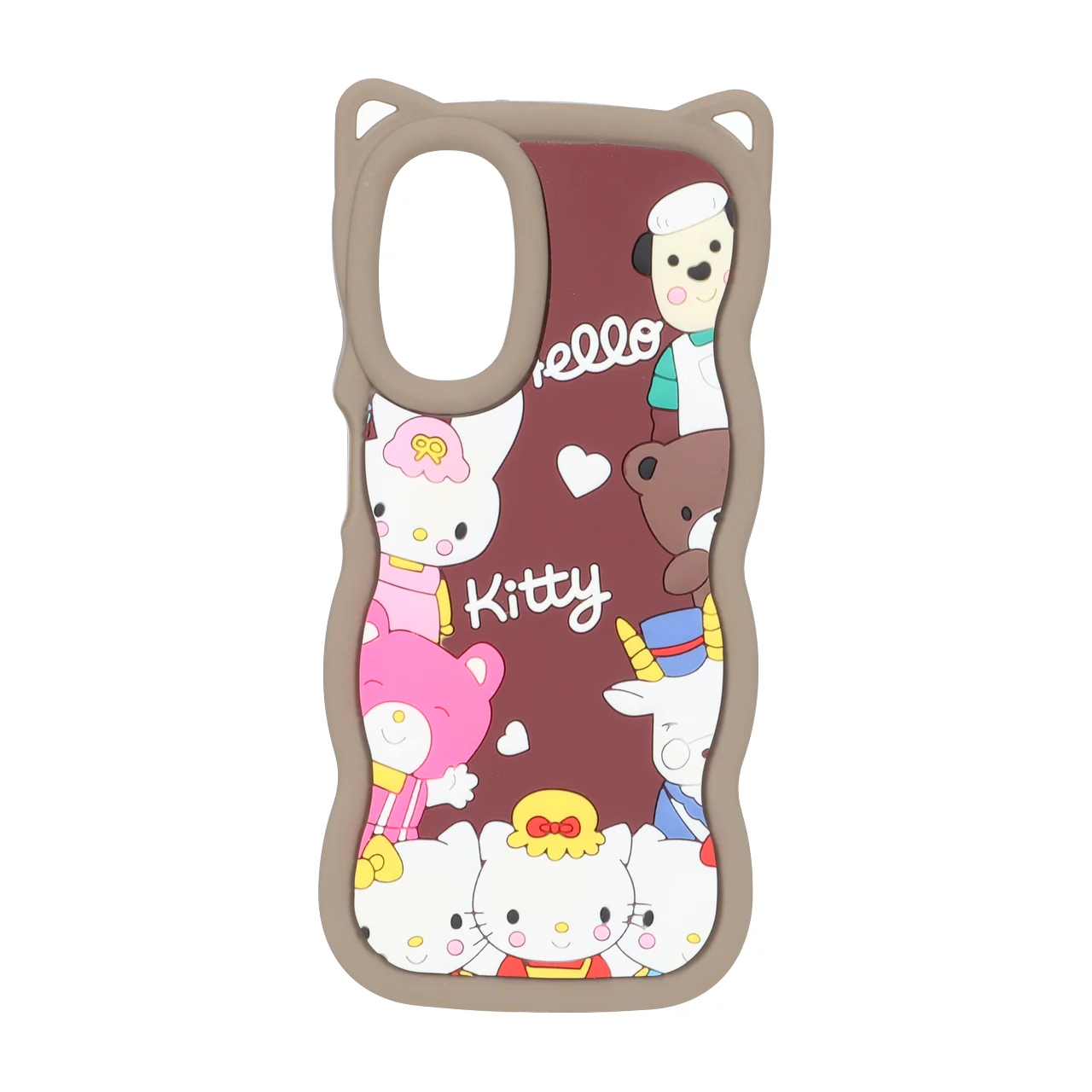 قاب طرح کارتونی برجسته Hello Kitty گوش دار مناسب برای سامسونگ گلکسی A13 4G و A13 5G و A04s و M13 4G و M23 و F13
