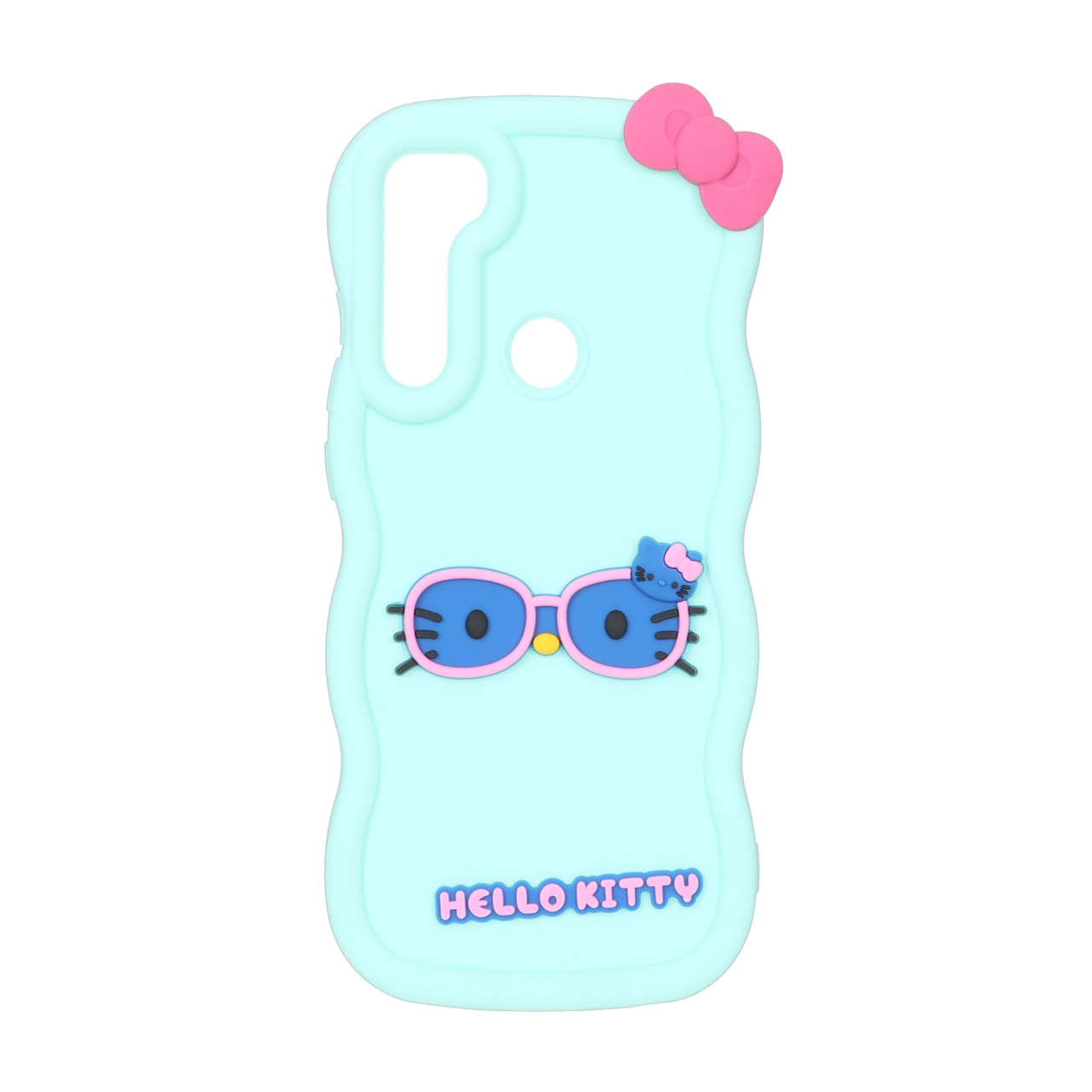 قاب طرح Hello Kitty عینکی سیلیکونی کنگره‌ای مناسب برای شیائومی ردمی نوت 8