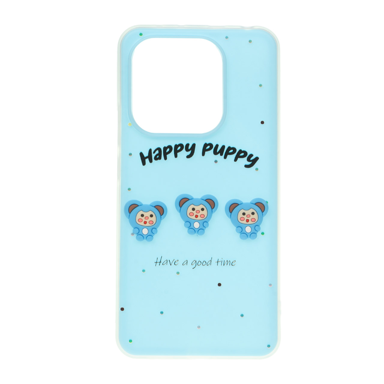 قاب طرح Happy Puppy عروسک برجسته دو لایه مناسب برای شیائومی ردمی نوت ۱۴ 4G