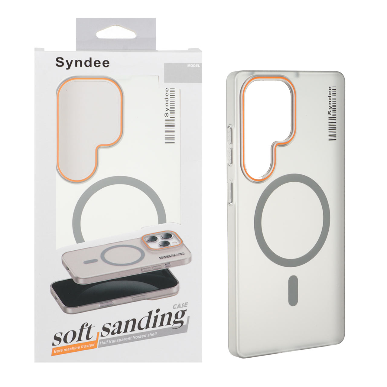 قاب اورجینال Syndee پشت مات MagSafe مدل Samsung Galaxy S25 Ultra - خاکستری (پک دار )
