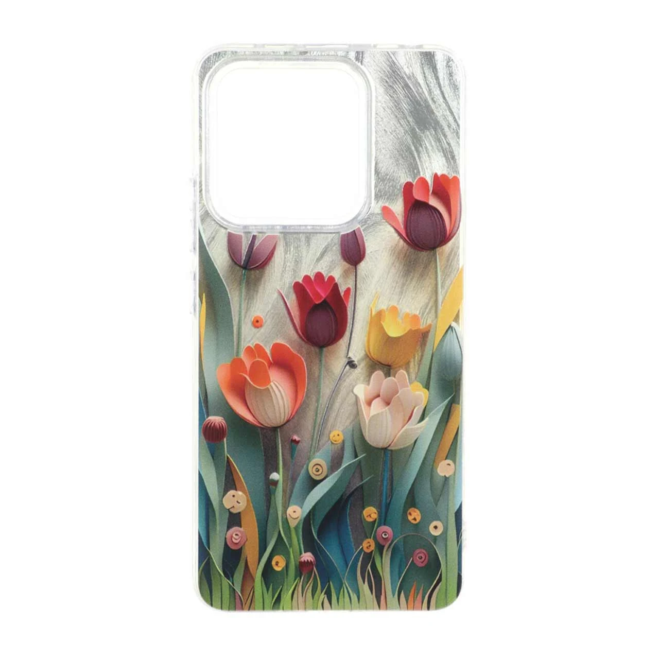قاب طرح گل اطلسی (Flower) دور شفاف مناسب برای شیائومی ردمی نوت 13 4G