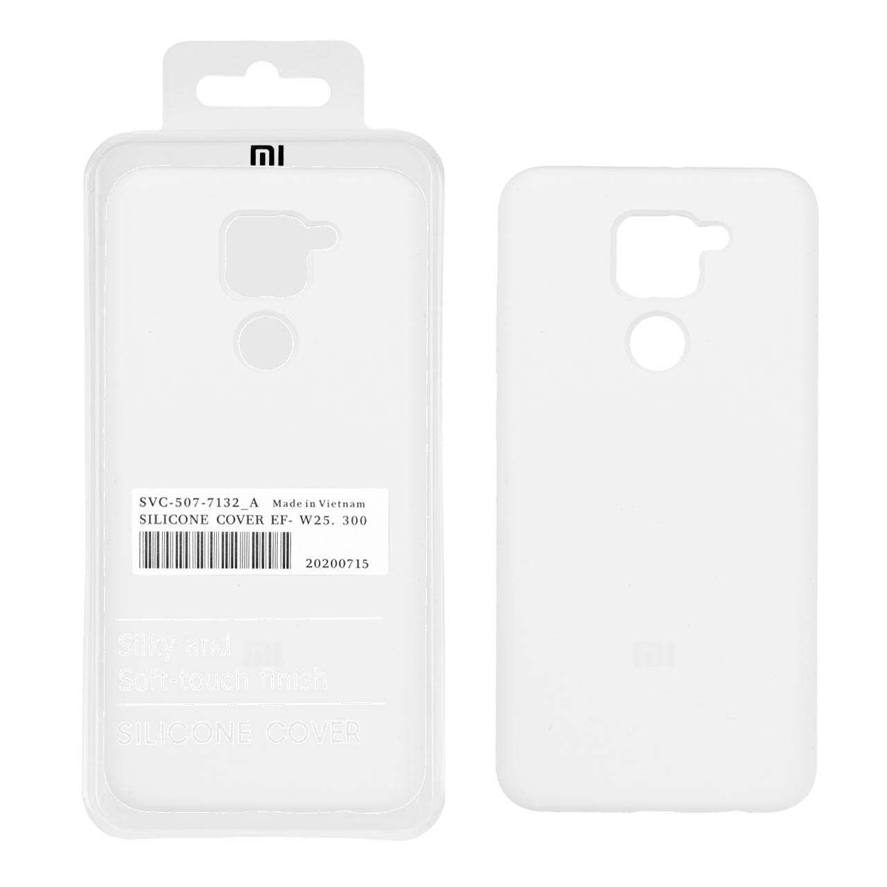 قاب سیلیکونی پاک کنی اورجینال درجه یک Xiaomi Redmi Note 9 / Redmi 10X 5G / Redmi 10X Pro 5G - سفید (پک دار)